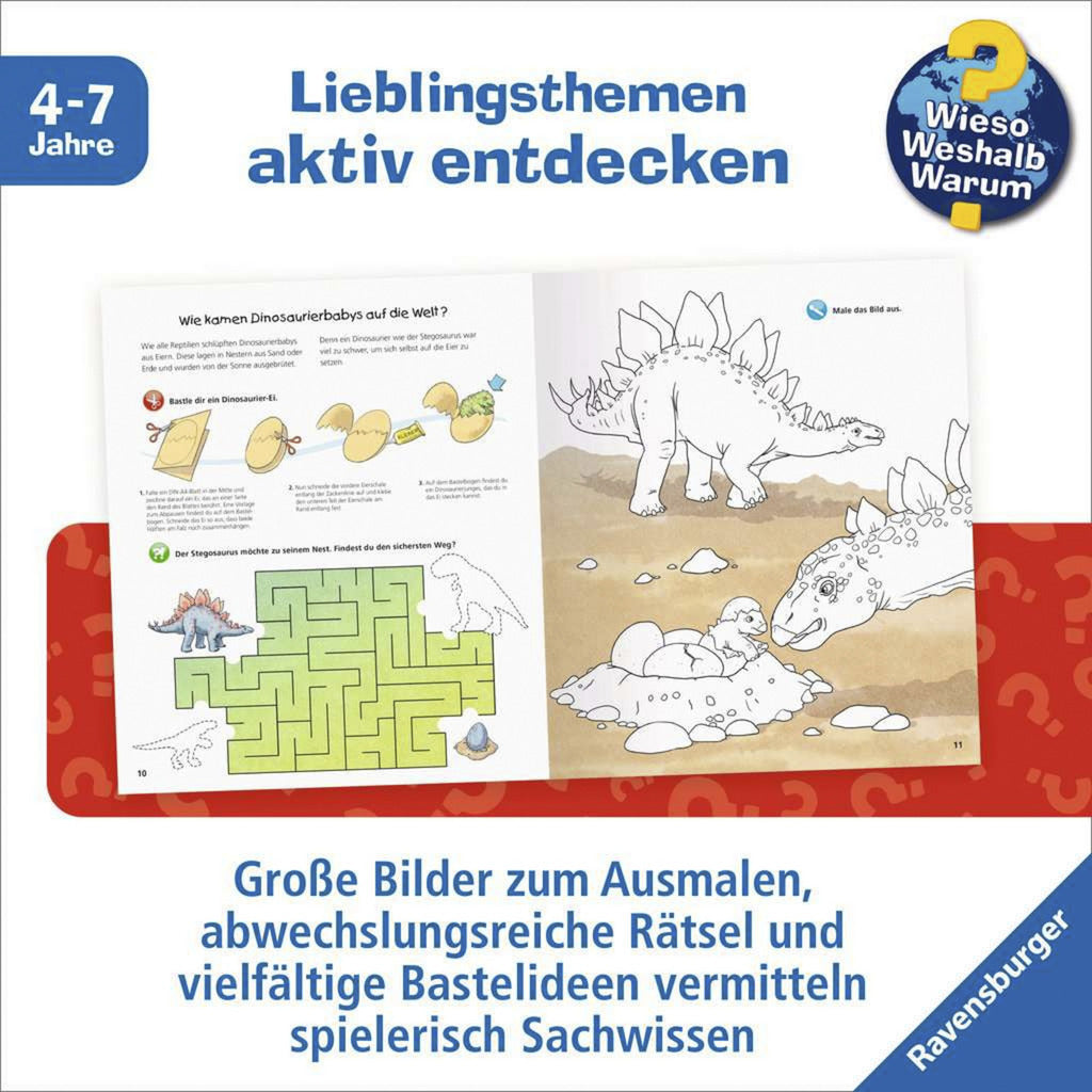 Wieso? Weshalb? Warum? aktiv-Heft - Dinosaurier, Lernbuch
