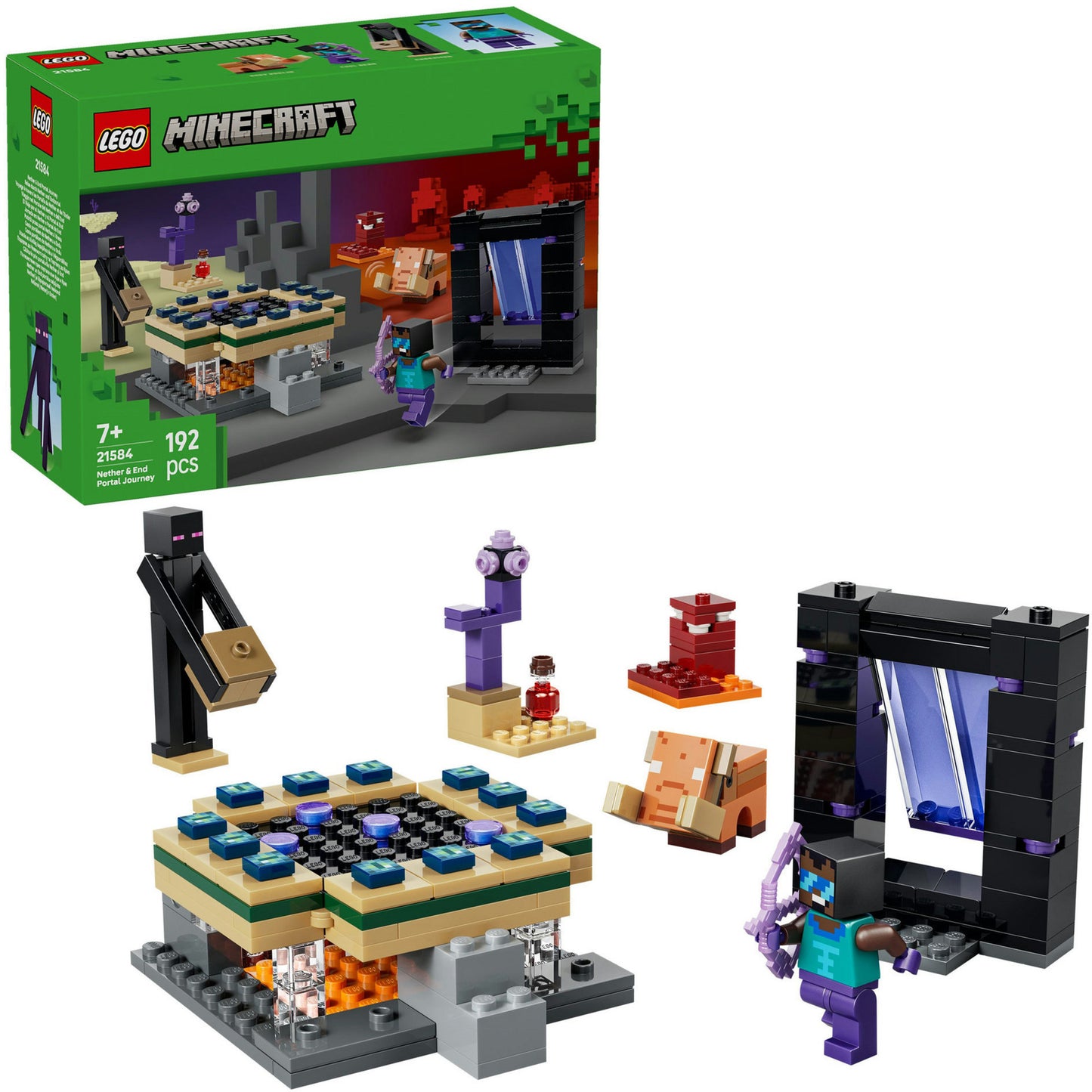 21584 Minecraft Reise durch Nether und Endportal, Konstruktionsspielzeug