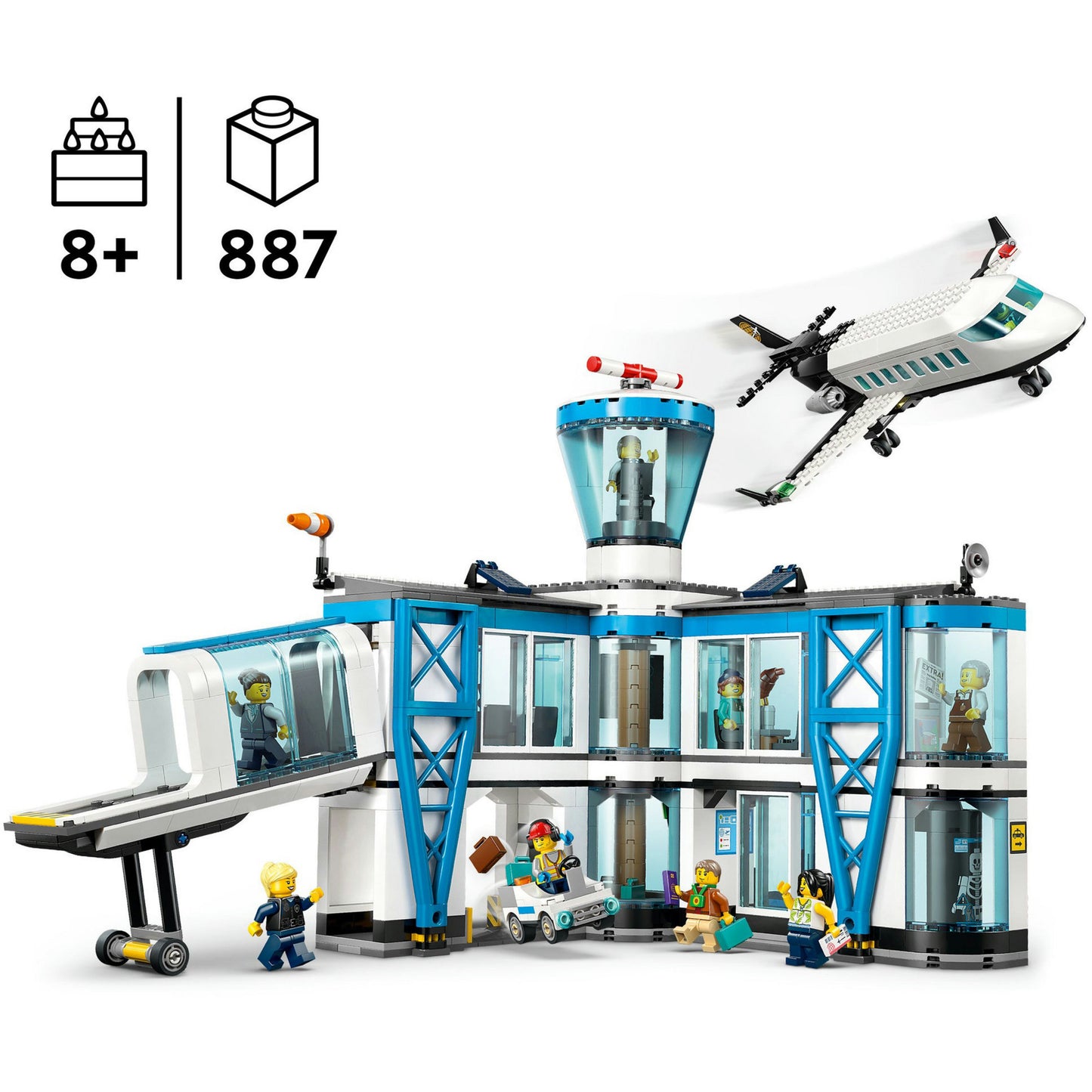 60502 City Flughafen mit Flugzeug, Konstruktionsspielzeug