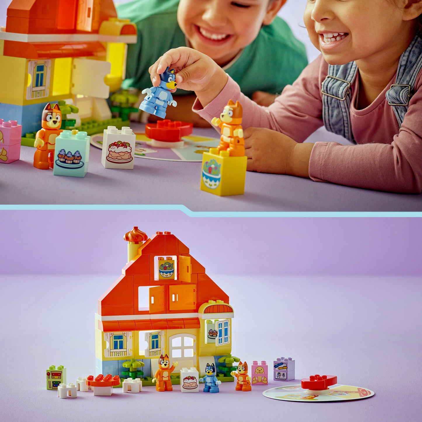 10459 DUPLO Bluey Blueys Familienhaus mit Memory-Spiel, Konstruktionsspielzeug