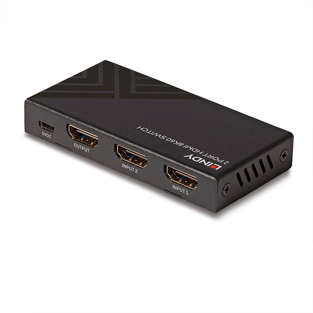 Lindy 2-Port HDMI Switch 2.1 8K60 HDR (schwarz)