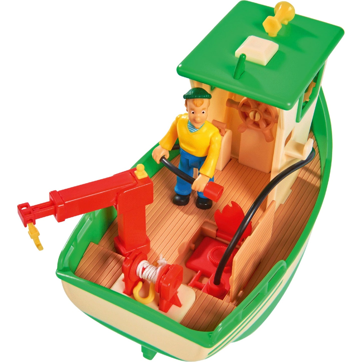 Simba Feuerwehrmann Sam - Charlies Fischerboot mit Figur, Spielfahrzeug