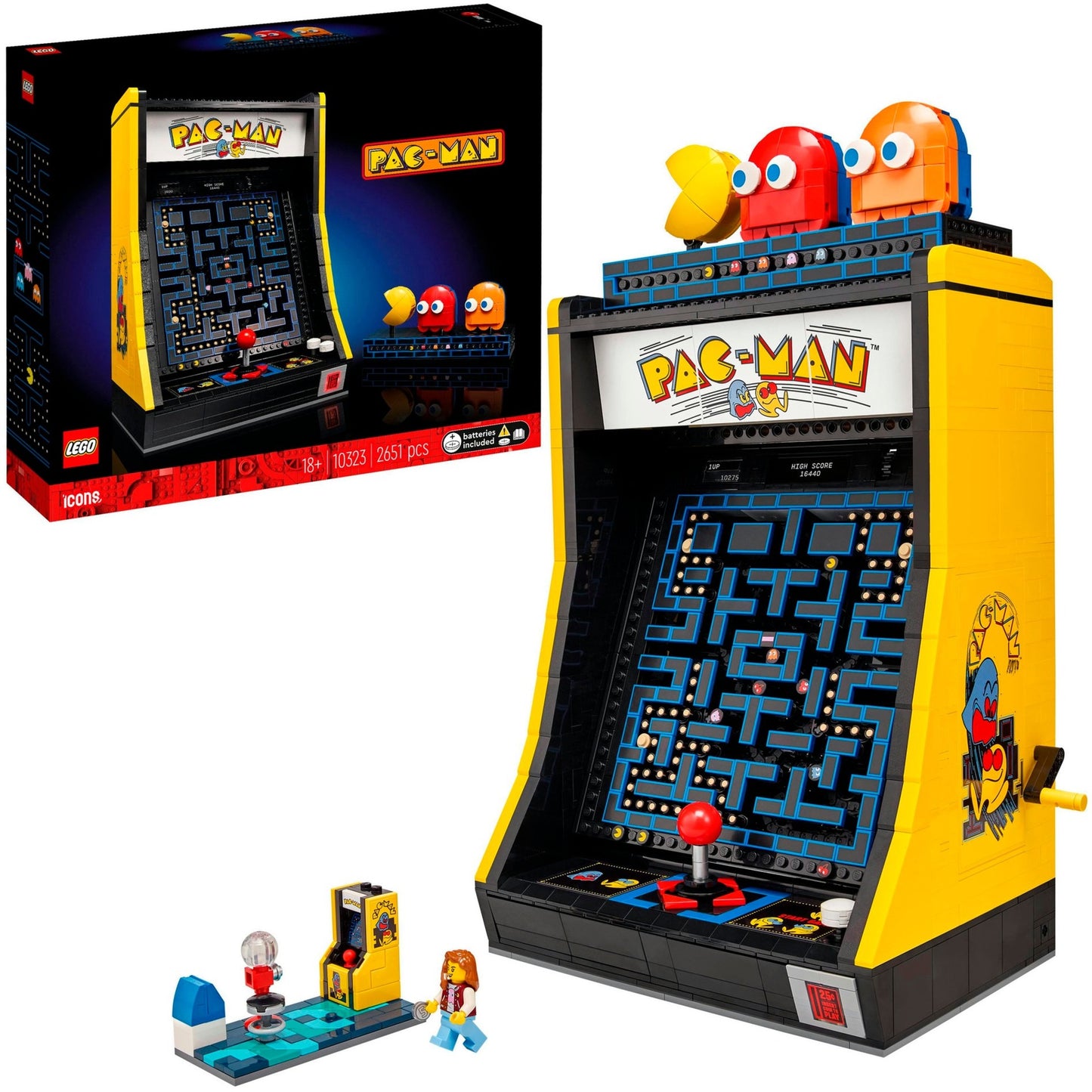 LEGO 10323 Icons PAC-MAN Spielautomat, Konstruktionsspielzeug