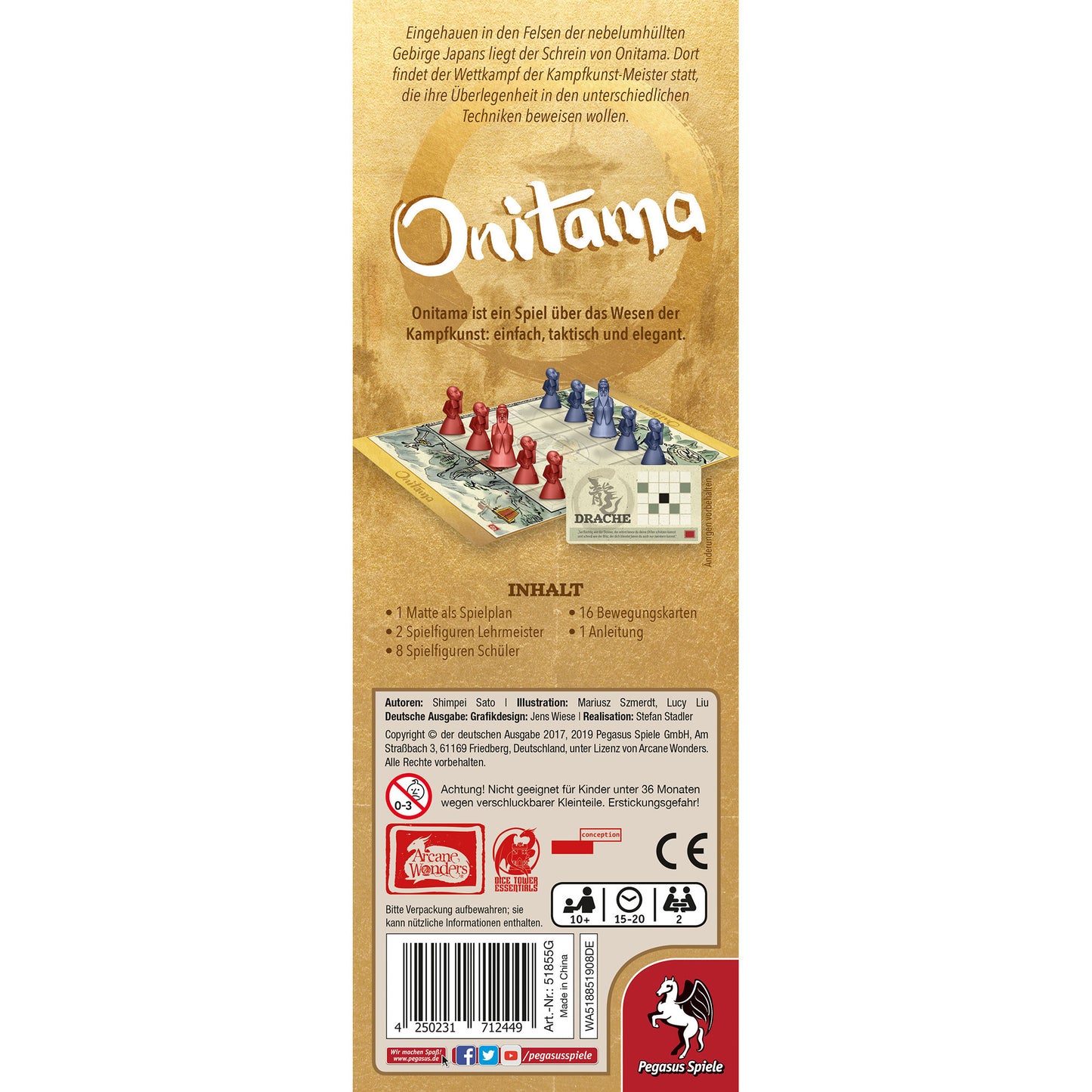 Onitama, Brettspiel