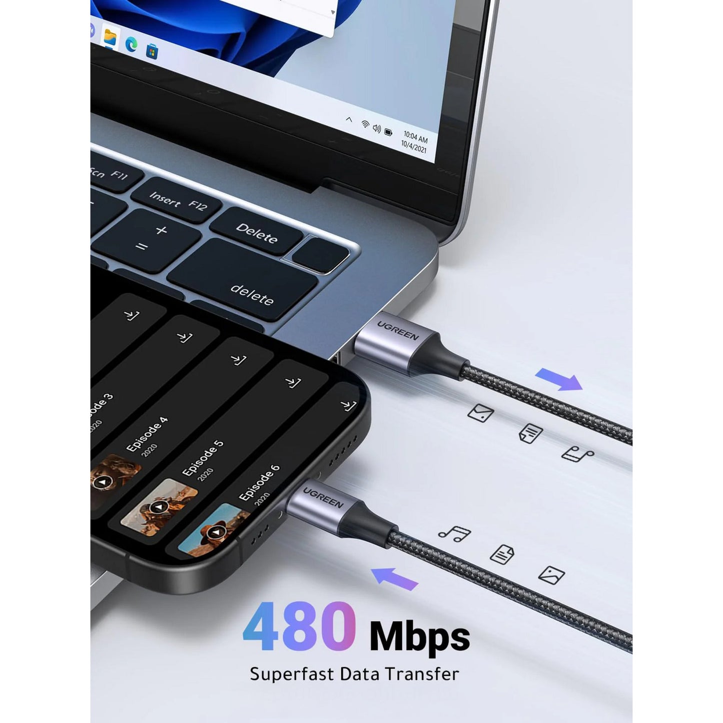 US288 USB-A auf USB-C Lade- und Datenkabel