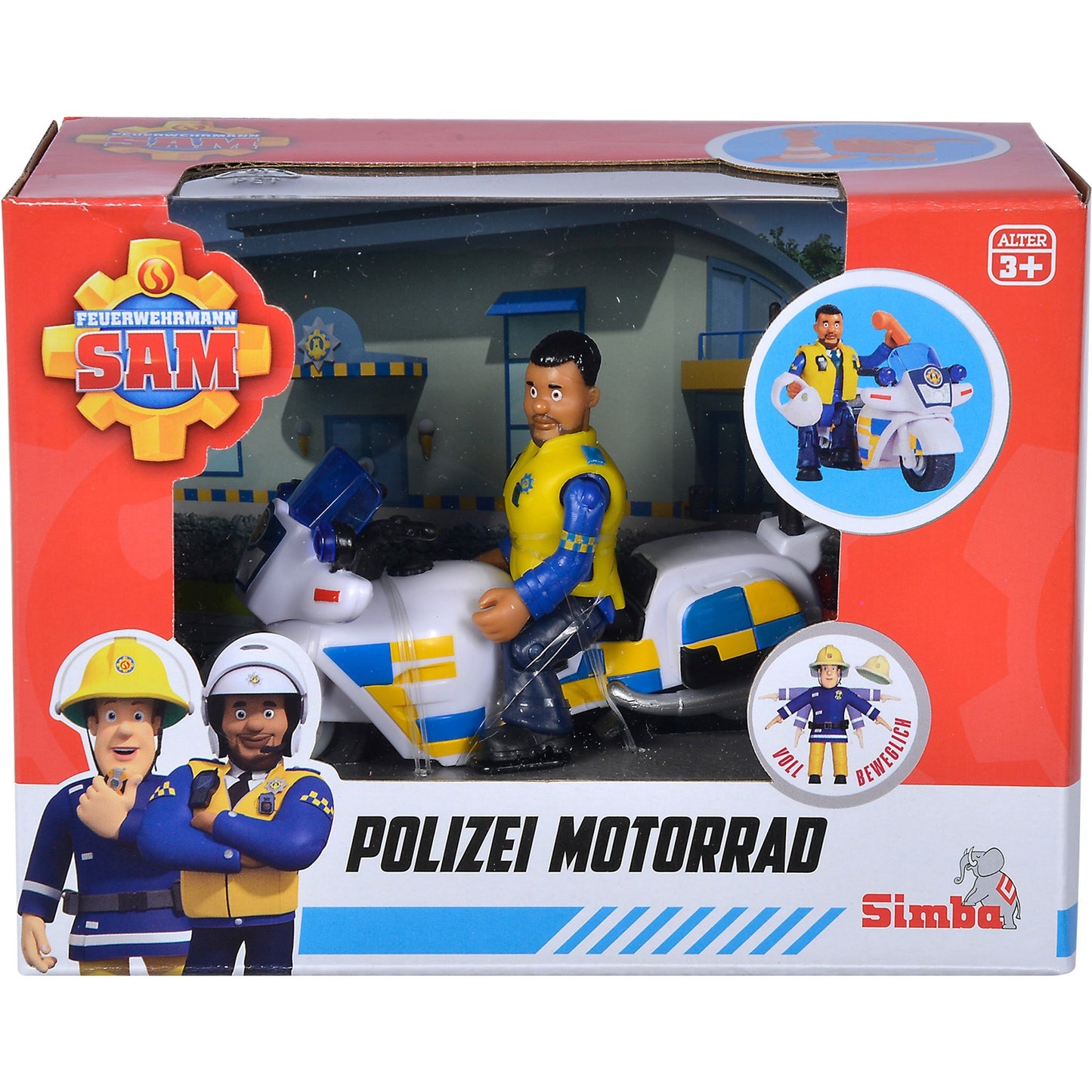 Simba Feuerwehrmann Sam Polizei-Motorrad, Spielfahrzeug