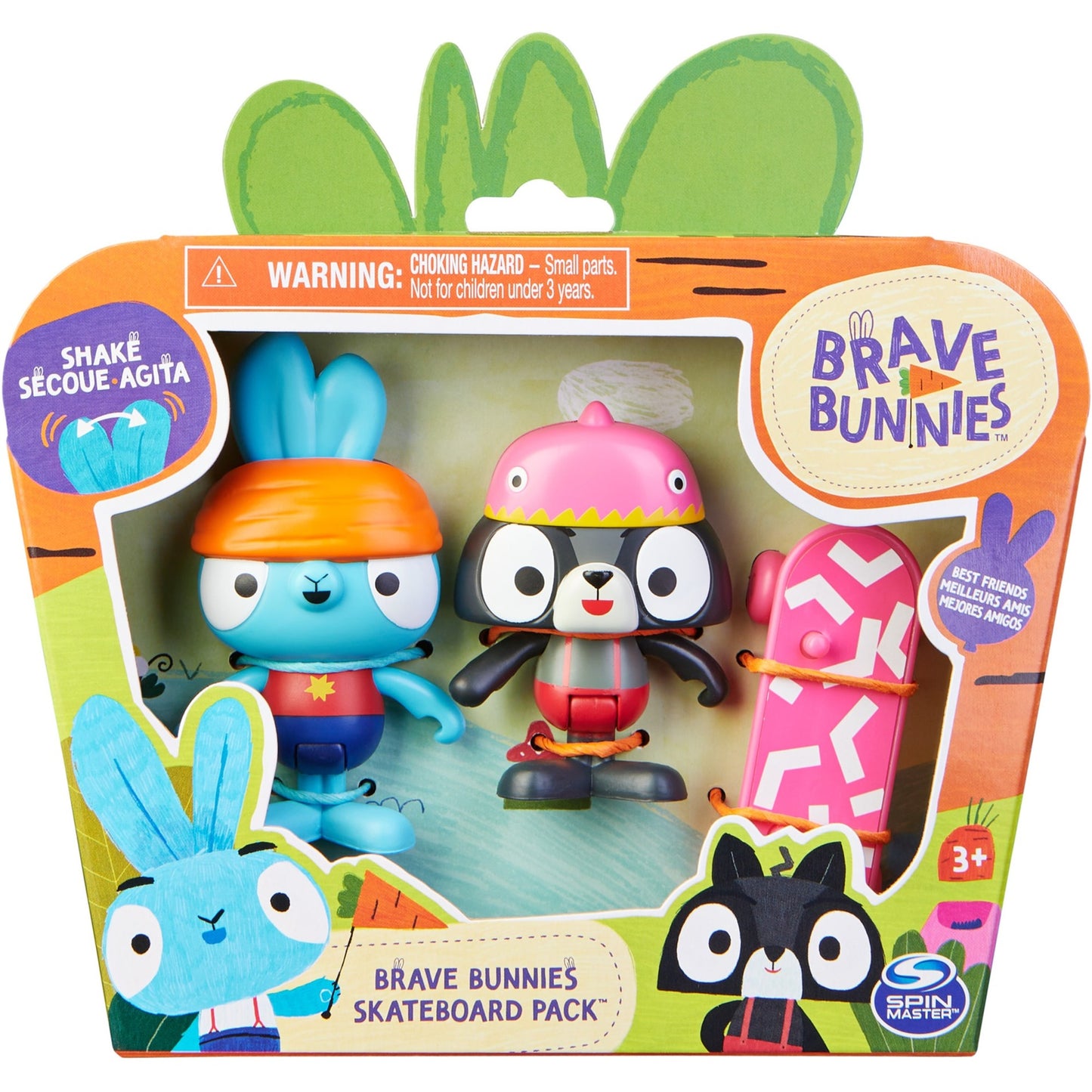 Spinmaster Brave Bunnies - Schatzsuche mit Boo Hase und Tiger (mit 2 Actionfiguren und 1 Schatzkiste als Zubehör, Spielzeug für Kinder ab 3 Jahren, Basic Figuren Set)