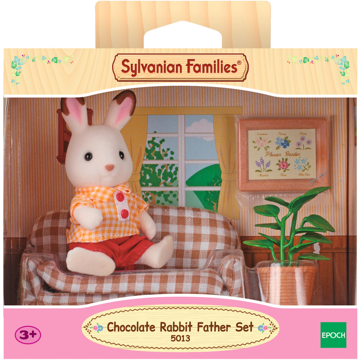 Sylvanian Families - Schokoladenhasen Vater Wohnzimmer Set, Konstruktionsspielzeug