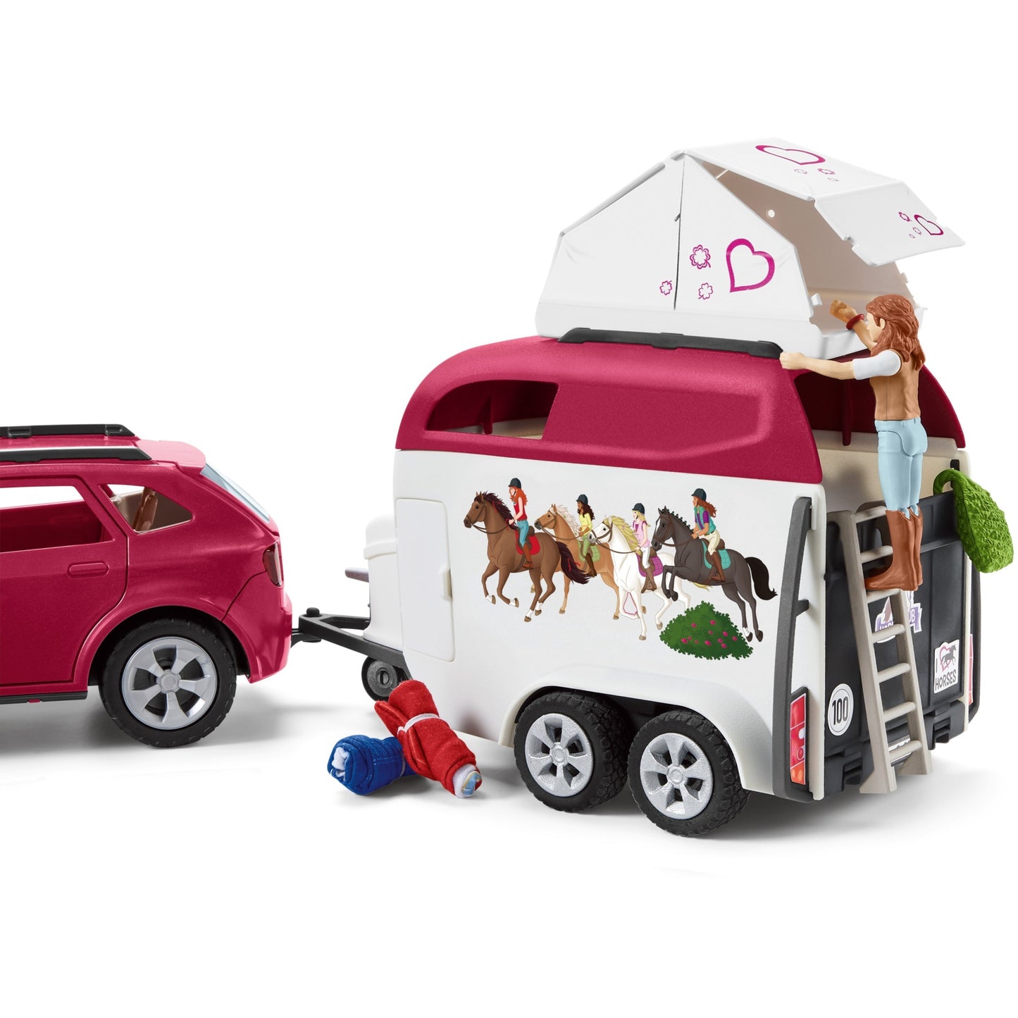 Schleich Horse Club Abenteuer mit Auto und Pferdeanhänger, Spielfahrzeug