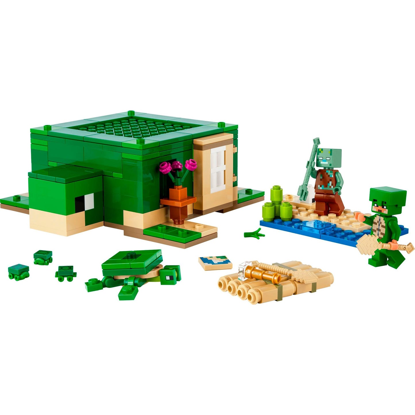 LEGO 21254 Minecraft Das Schildkrötenstrandhaus, Konstruktionsspielzeug