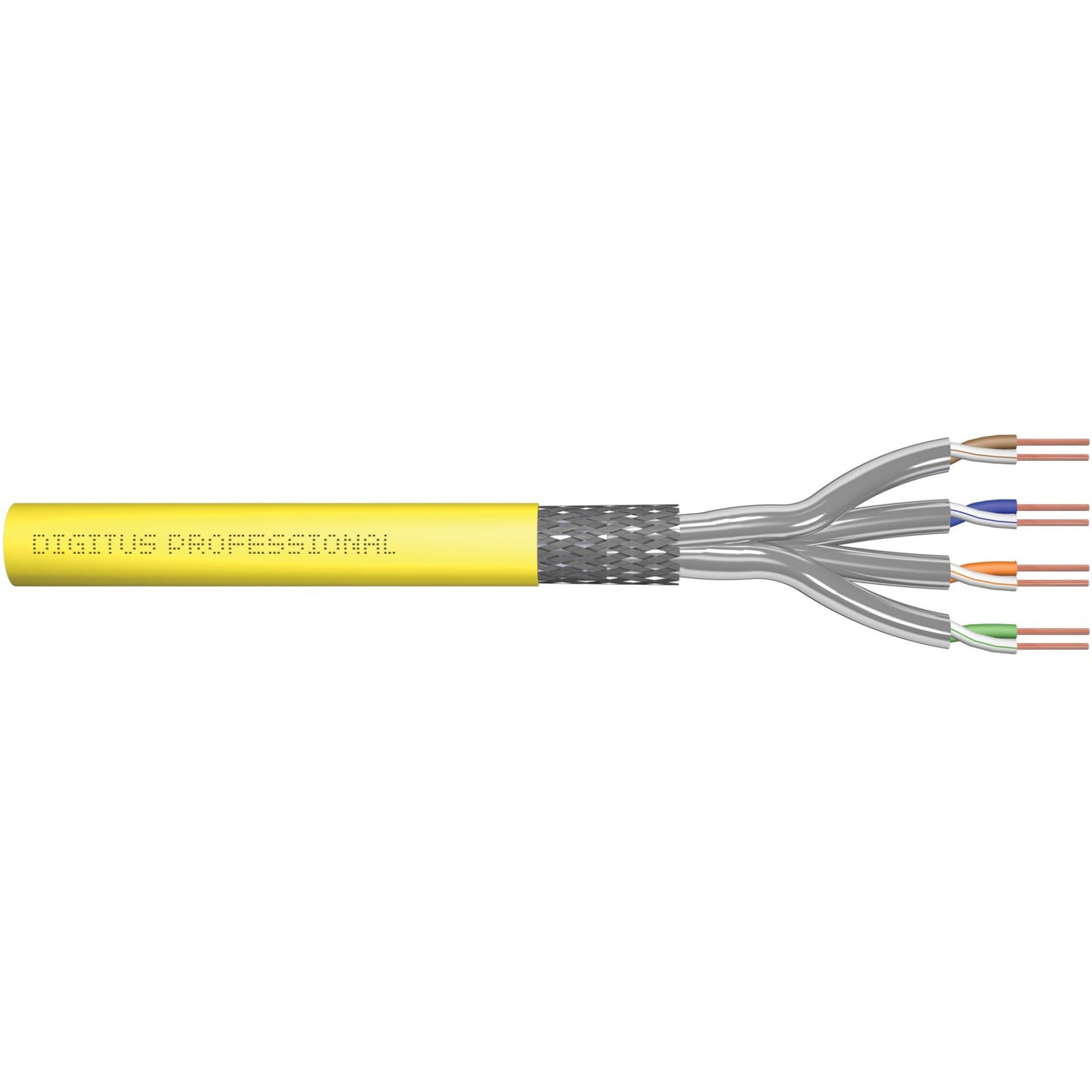 Digitus Professional Cat.7a S/FTP Verlegekabel simplex (gelb, 100 Meter Rolle)