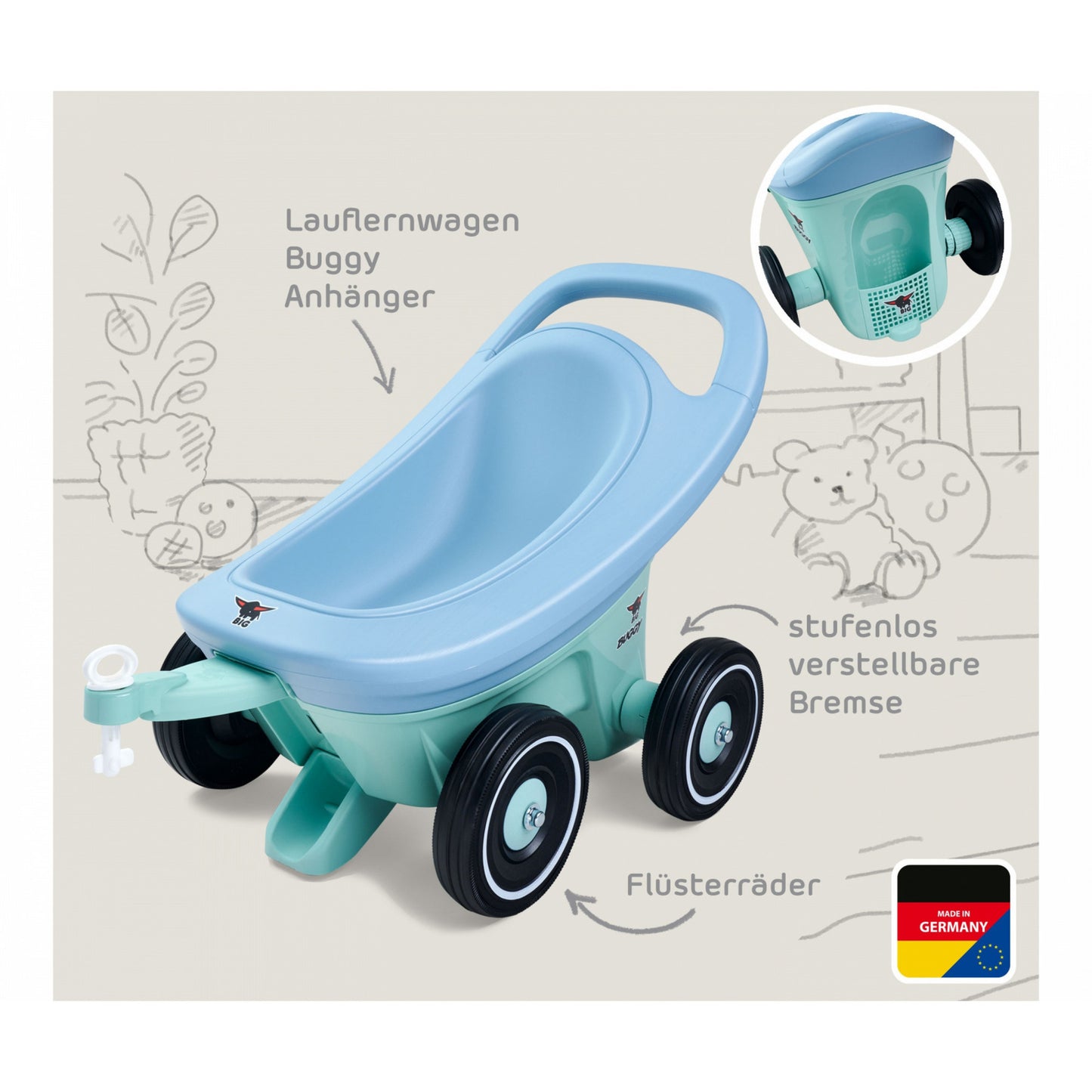 Buggy 3-in-1 Lauflernwagen, Lauflernhilfe