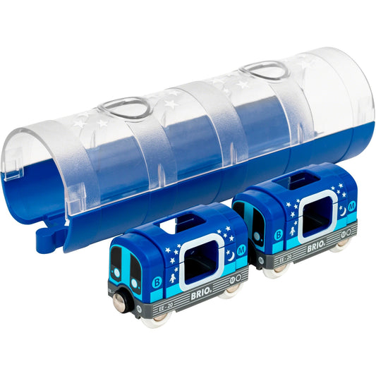 BRIO Tunnel Box U-Bahn Glow in the Dark (blau)