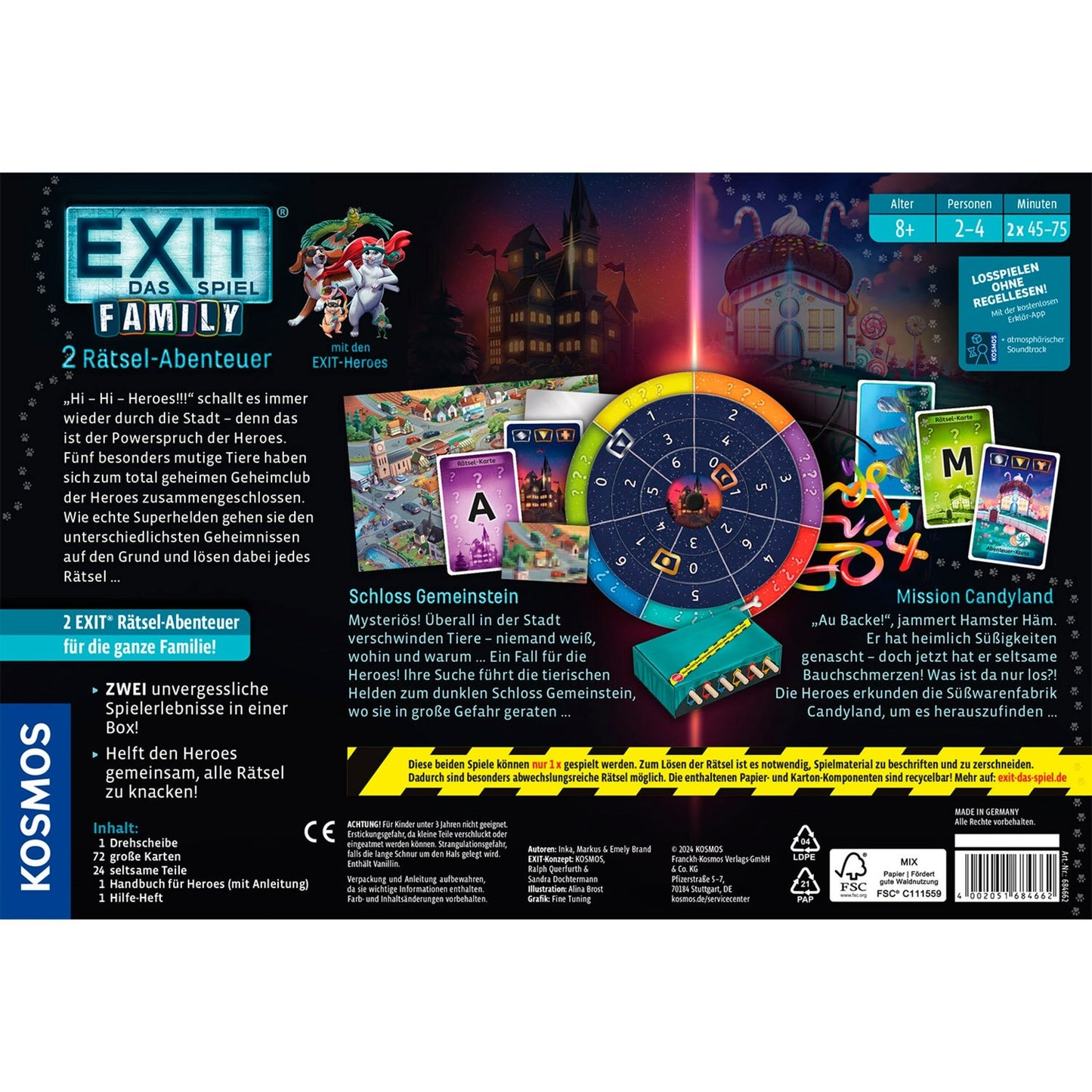 Kosmos EXIT - Das Spiel Family: Schloss Gemeinstein / Mission Candyland