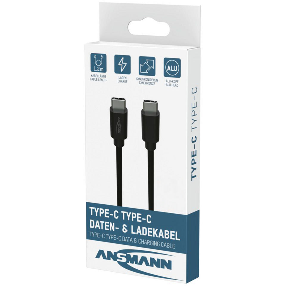 USB Typ-C zu Typ-C Daten und Ladekabel