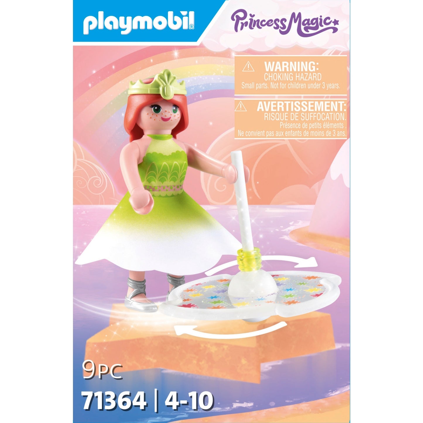 PLAYMOBIL 71364 Princess Magic Himmlischer Regenbogenkreisel mit Prinzessin, Konstruktionsspielzeug