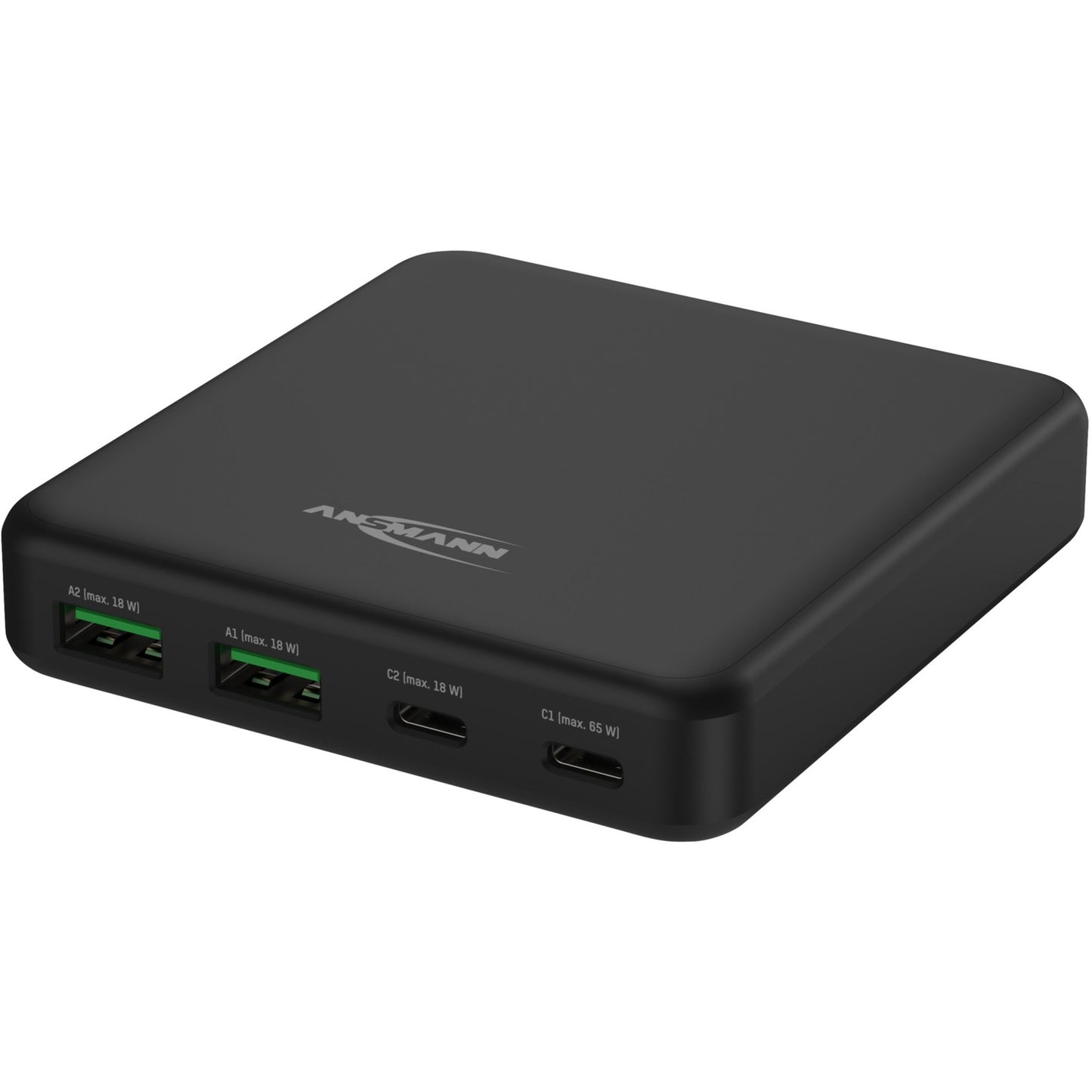 Ansmann USB-Ladegerät Desktop Charger DC465PD (schwarz, 65 Watt, PD, Quick Charge 3.0)