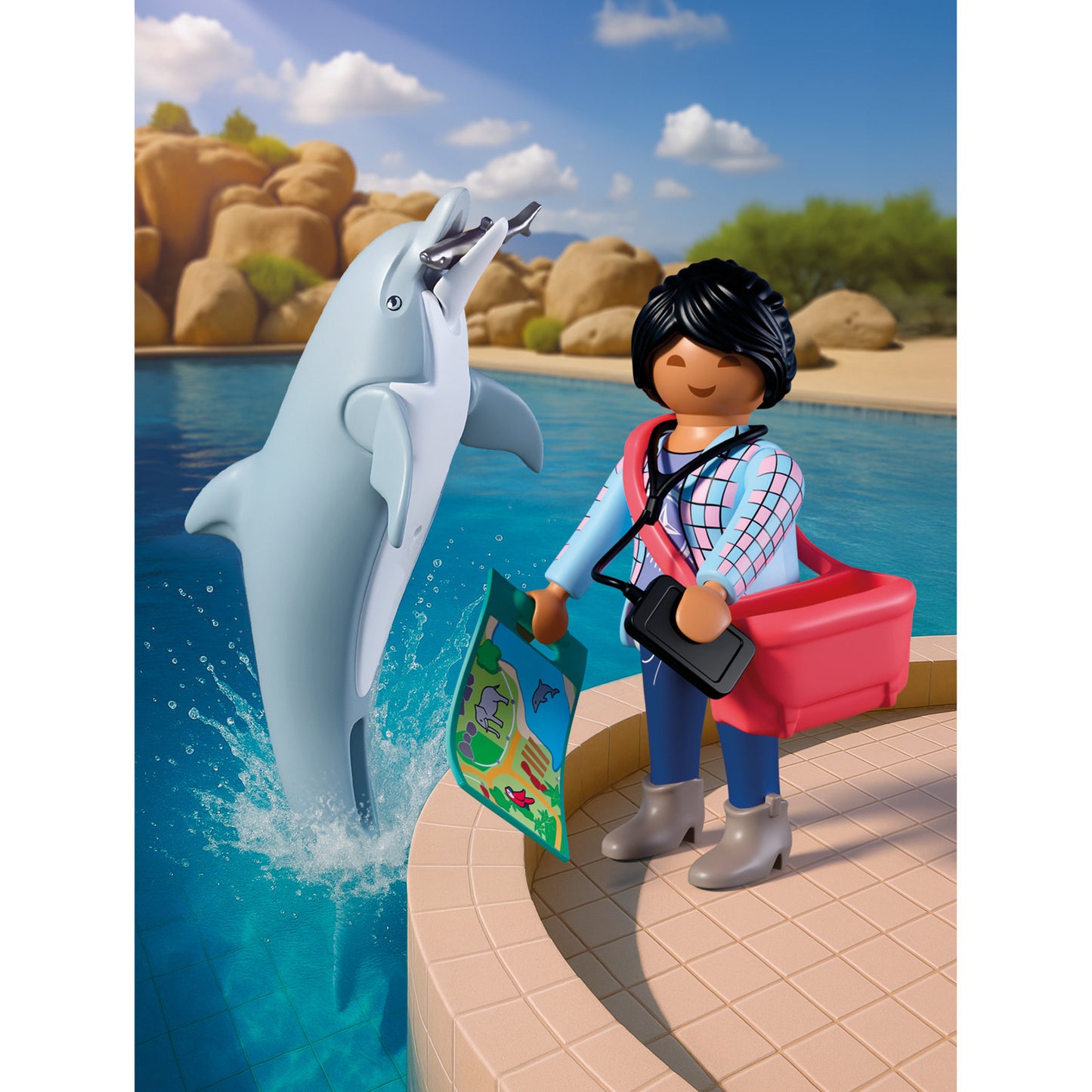 72091 Animals & Friends Zoo: Delfin und Besucherin, Konstruktionsspielzeug