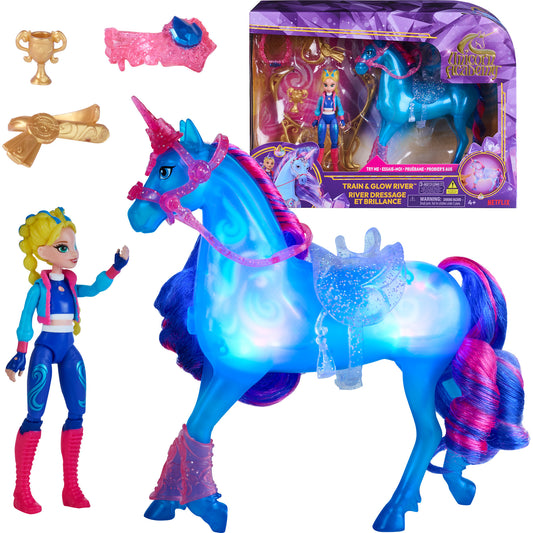 Unicorn Academy - Train and Glow River mit Isabel Set, Spielfigur
