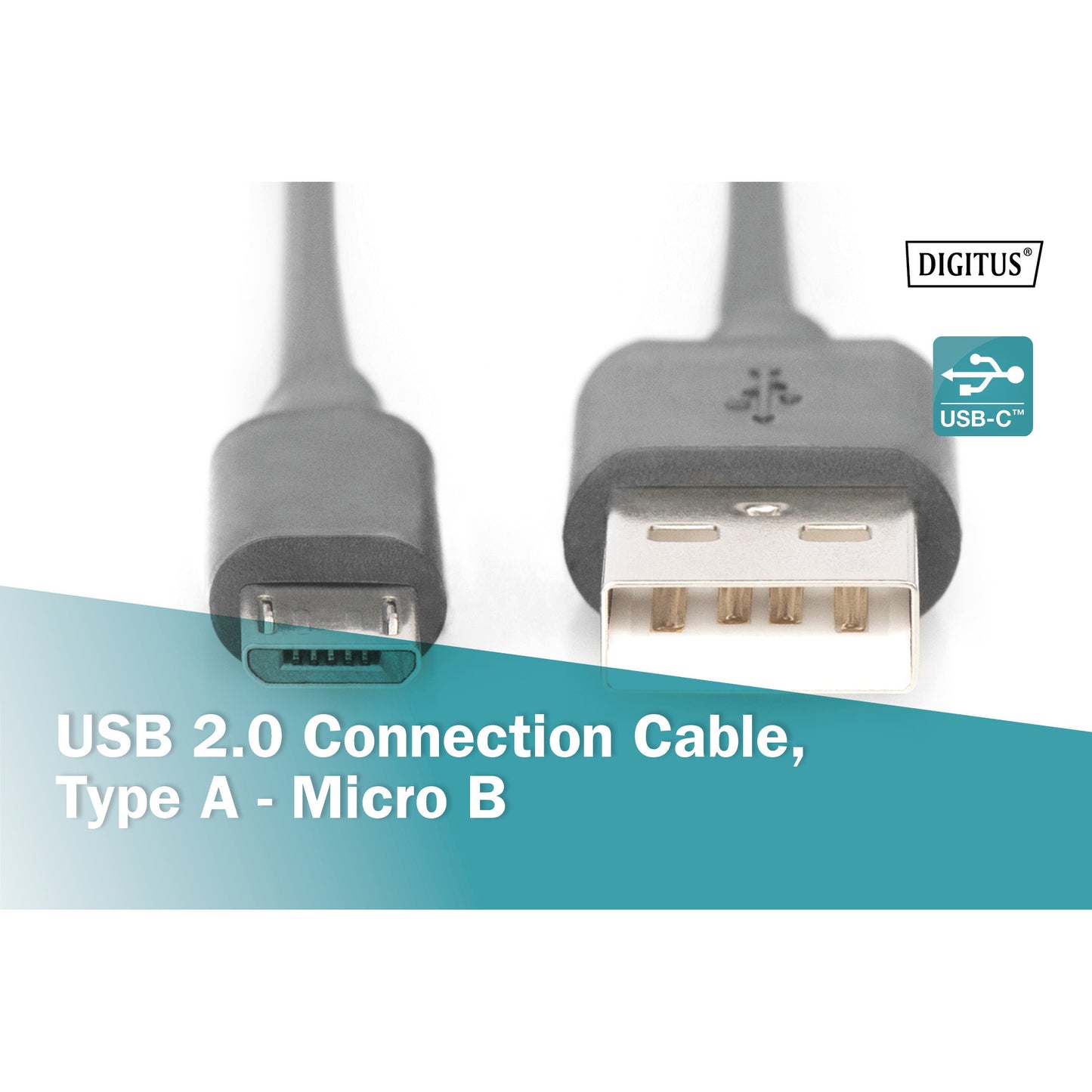 USB 2.0 Anschlusskabel USB-A (Stecker) > Micro-USB (Stecker)