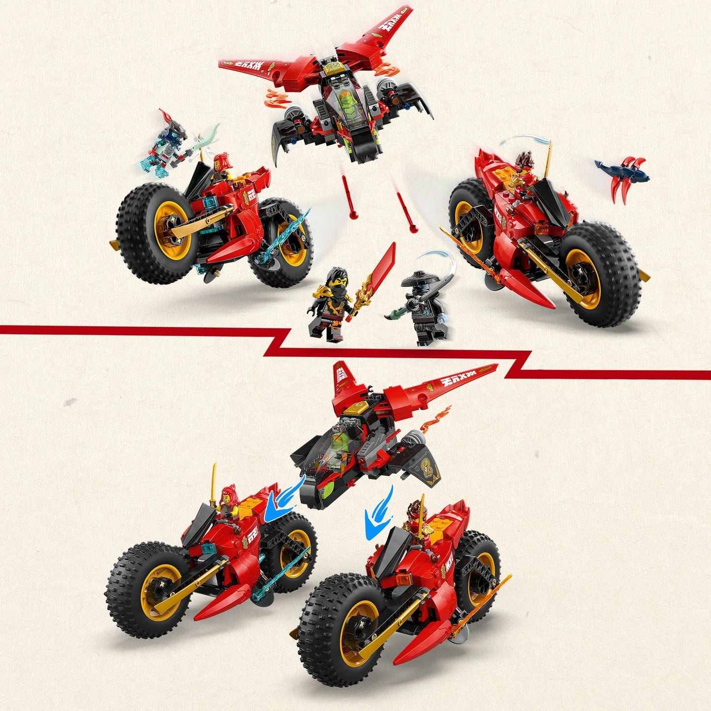 71844 Ninjago Ninja-Actionflitzer, Konstruktionsspielzeug