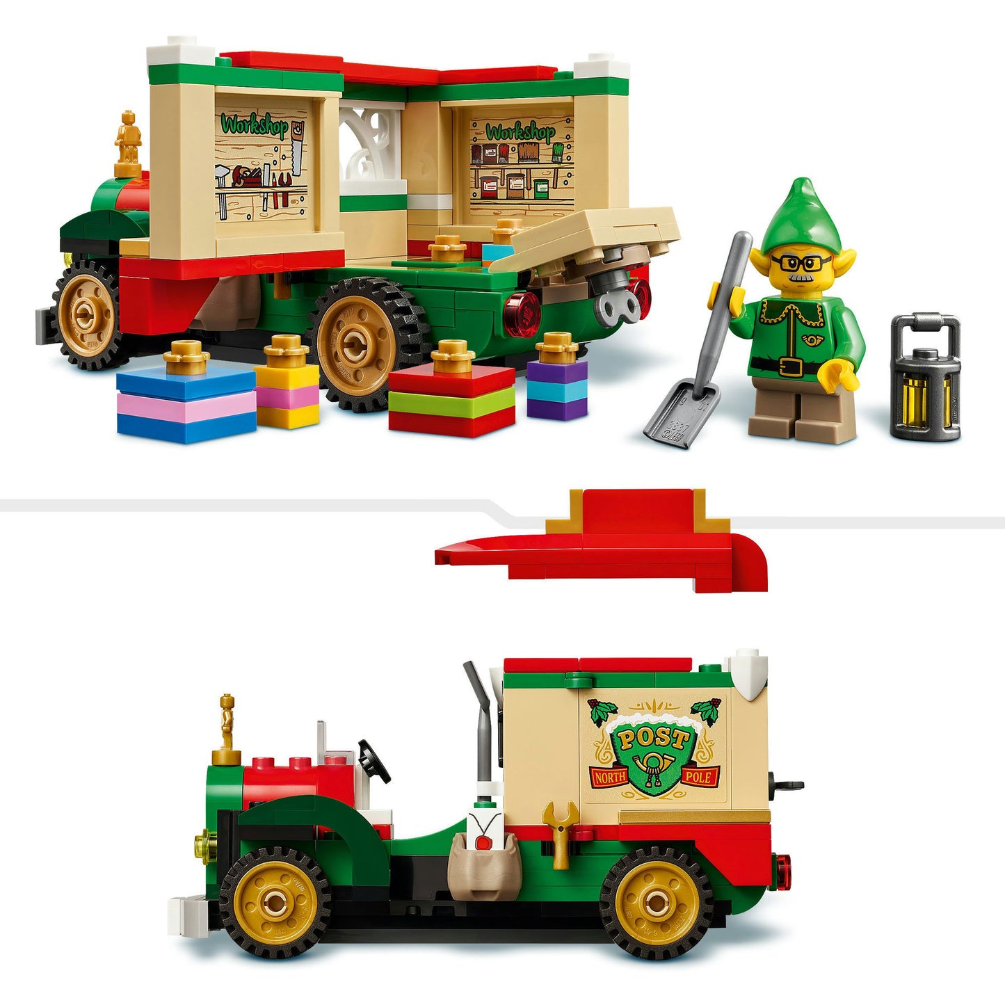 40746 Iconic Lieferwagen des Weihnachtsmann, Konstruktionsspielzeug
