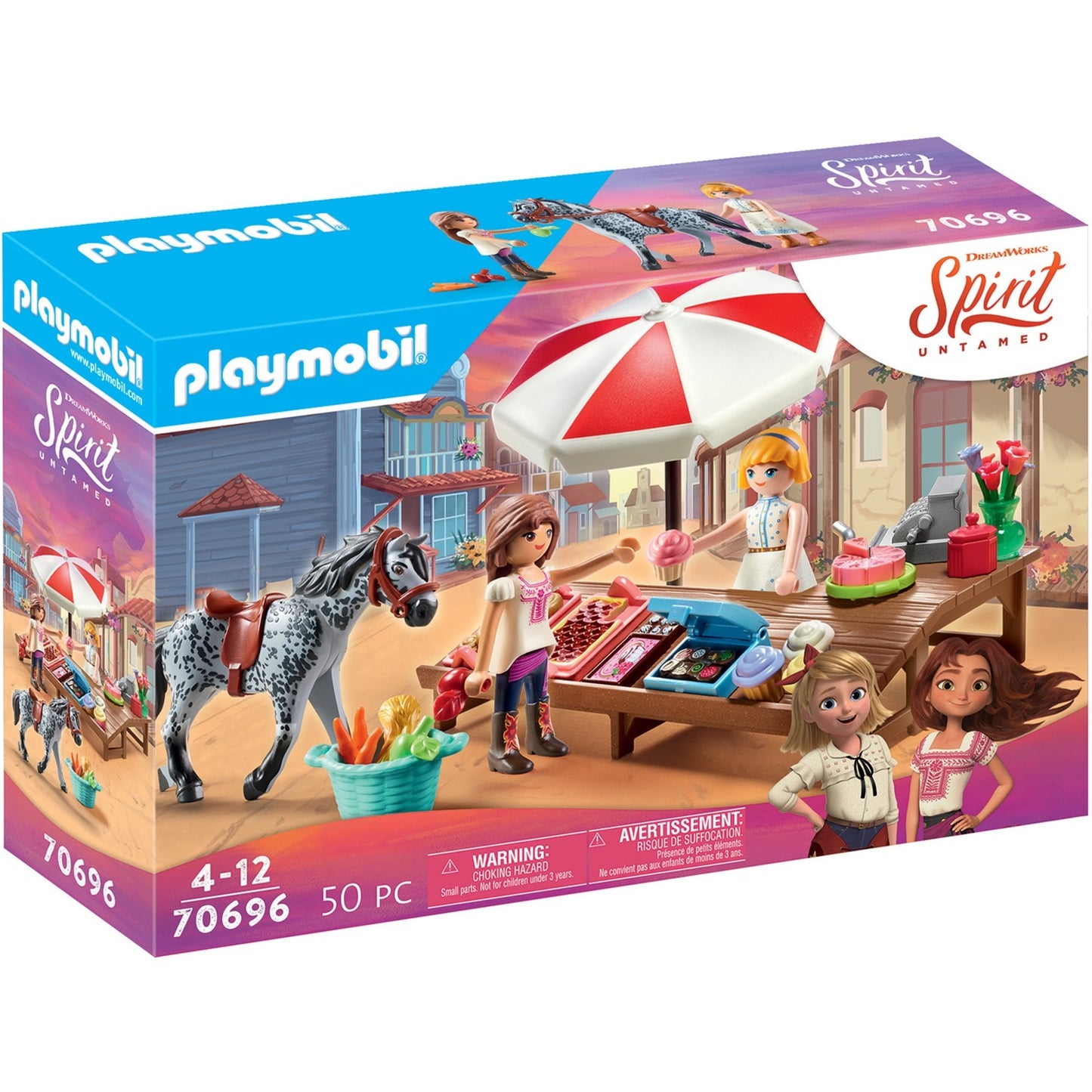 PLAYMOBIL 70696 Spirit Miradero Süßigkeitenstand, Konstruktionsspielzeug