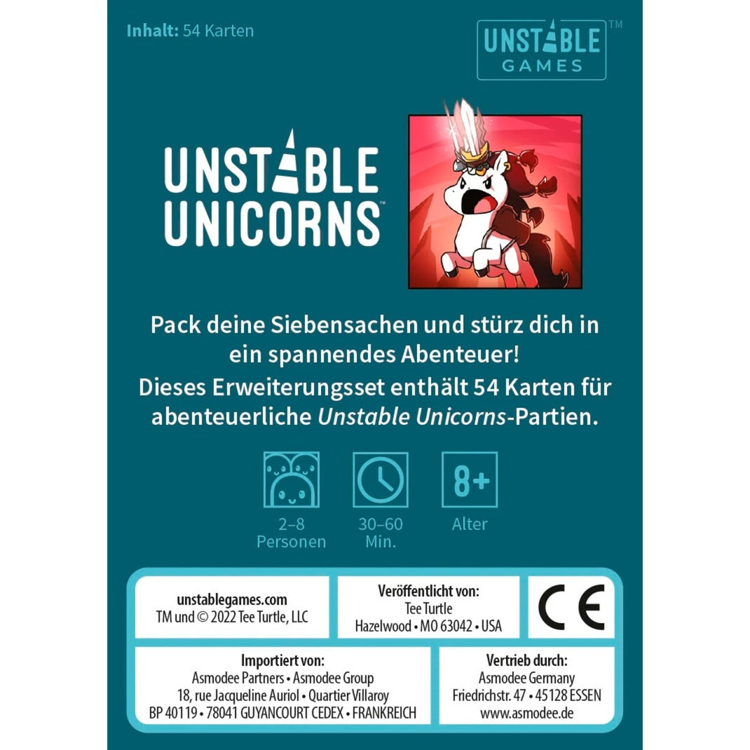 Asmodee Unstable Unicorns - Abenteuer Erweiterungsset, Kartenspiel