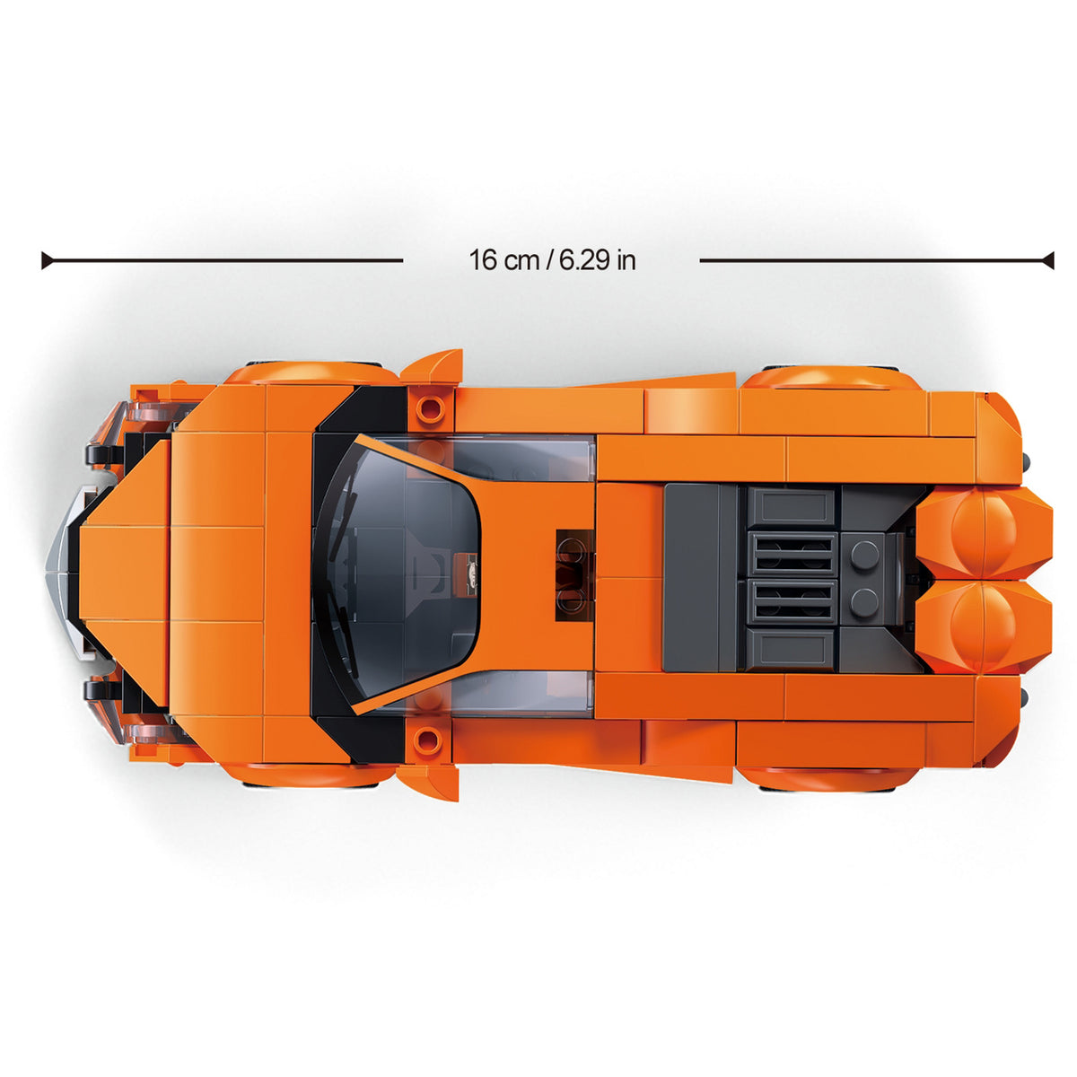 ModelBricks Oranger Sportwagen, Konstruktionsspielzeug