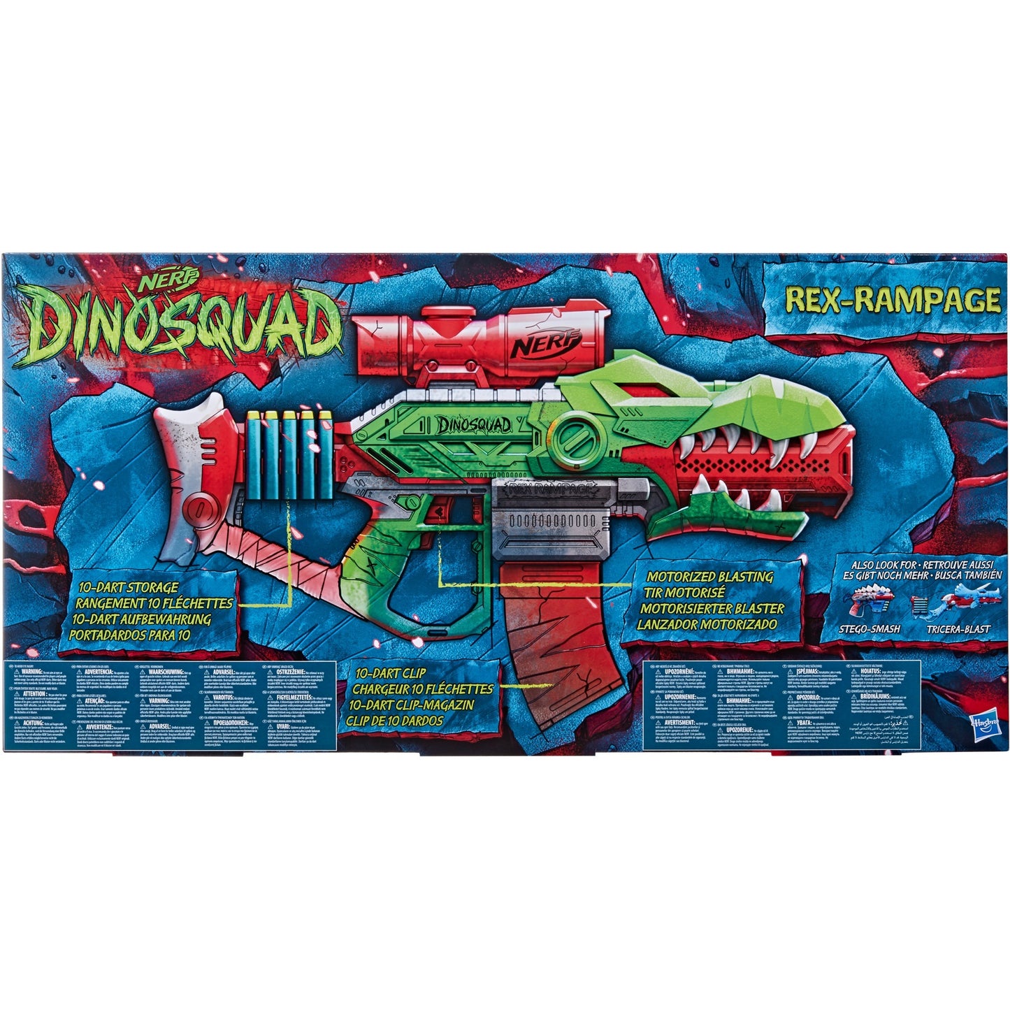 Hasbro Nerf DinoSquad Rex-Rampage, Nerf Gun (grün/orange)