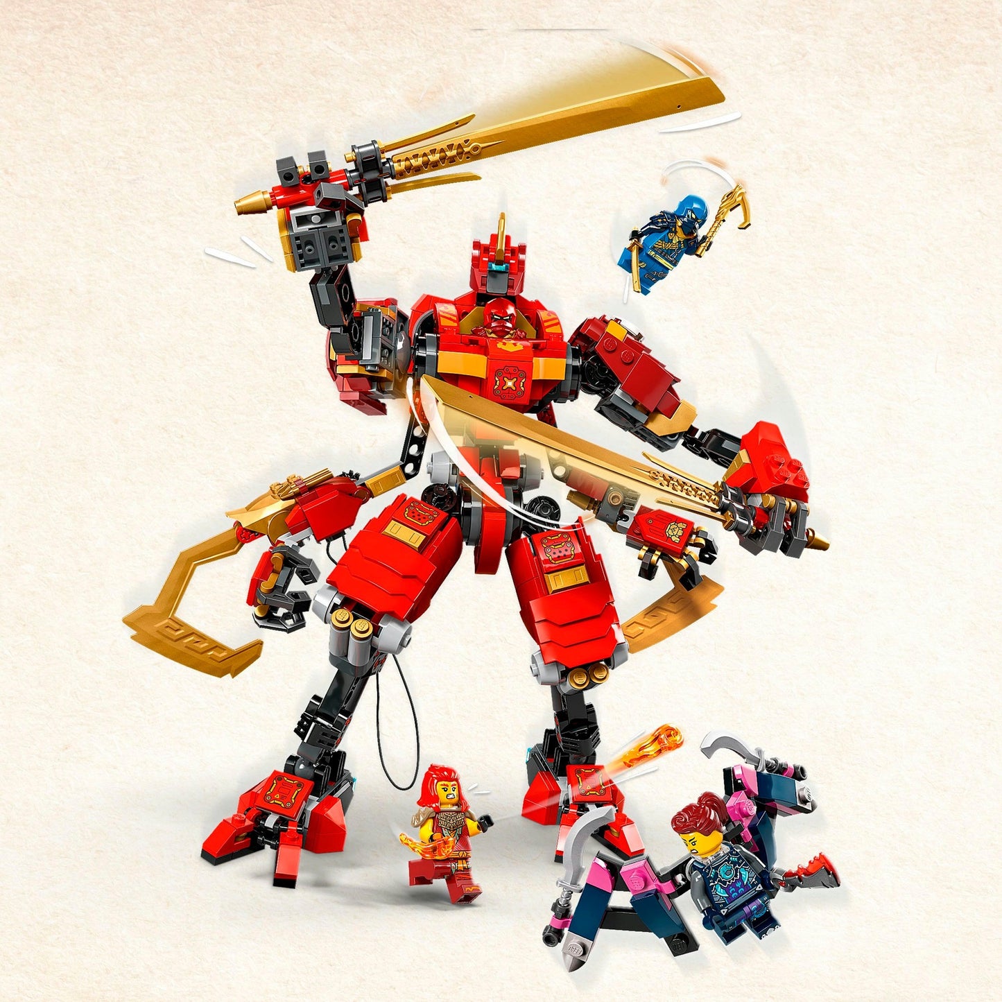 LEGO 71812 Ninjago Kais Ninja-Kletter-Mech, Konstruktionsspielzeug