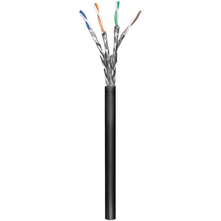 Goobay Outdoor Netzwerkabel Cat.7 S/FTP (PiMF) (schwarz, 100 Meter)