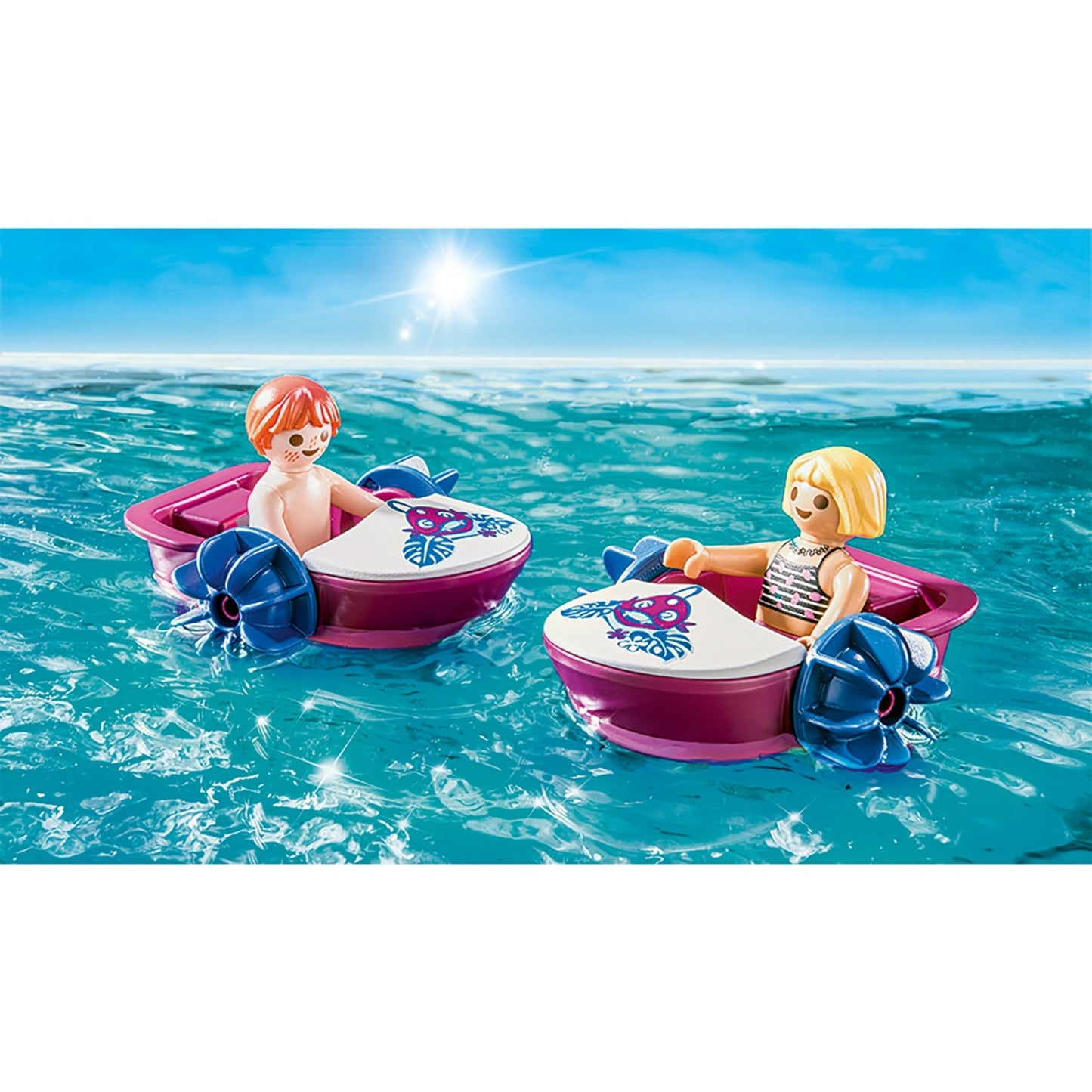 PLAYMOBIL 70612 Family Fun Paddleboot-Verleih mit Saftbar, Konstruktionsspielzeug