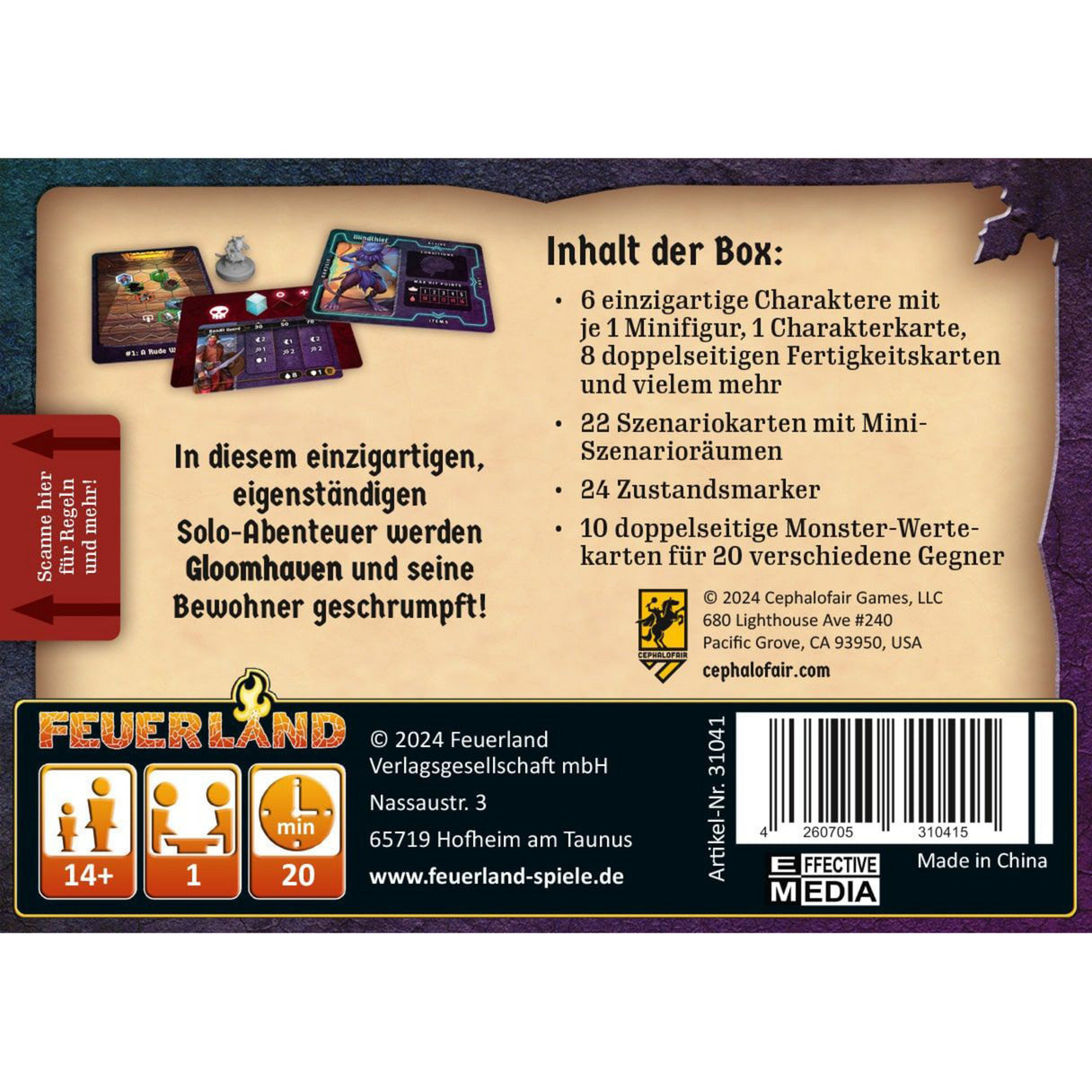 Gloomhaven: Knöpfe & Krabbler, Brettspiel