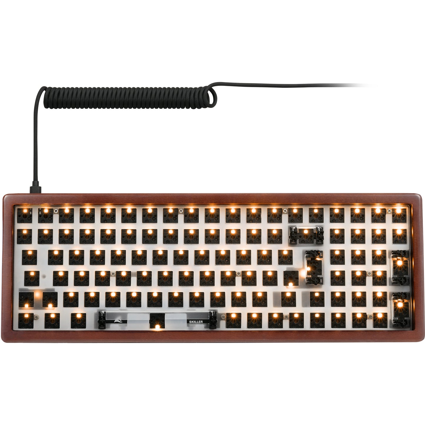 SKILLER SGK50 S2 Wood Barebone, Gaming-Tastatur