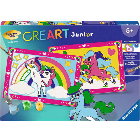 CreArt Junior - Zauberponys mit Regenbogen, Malen