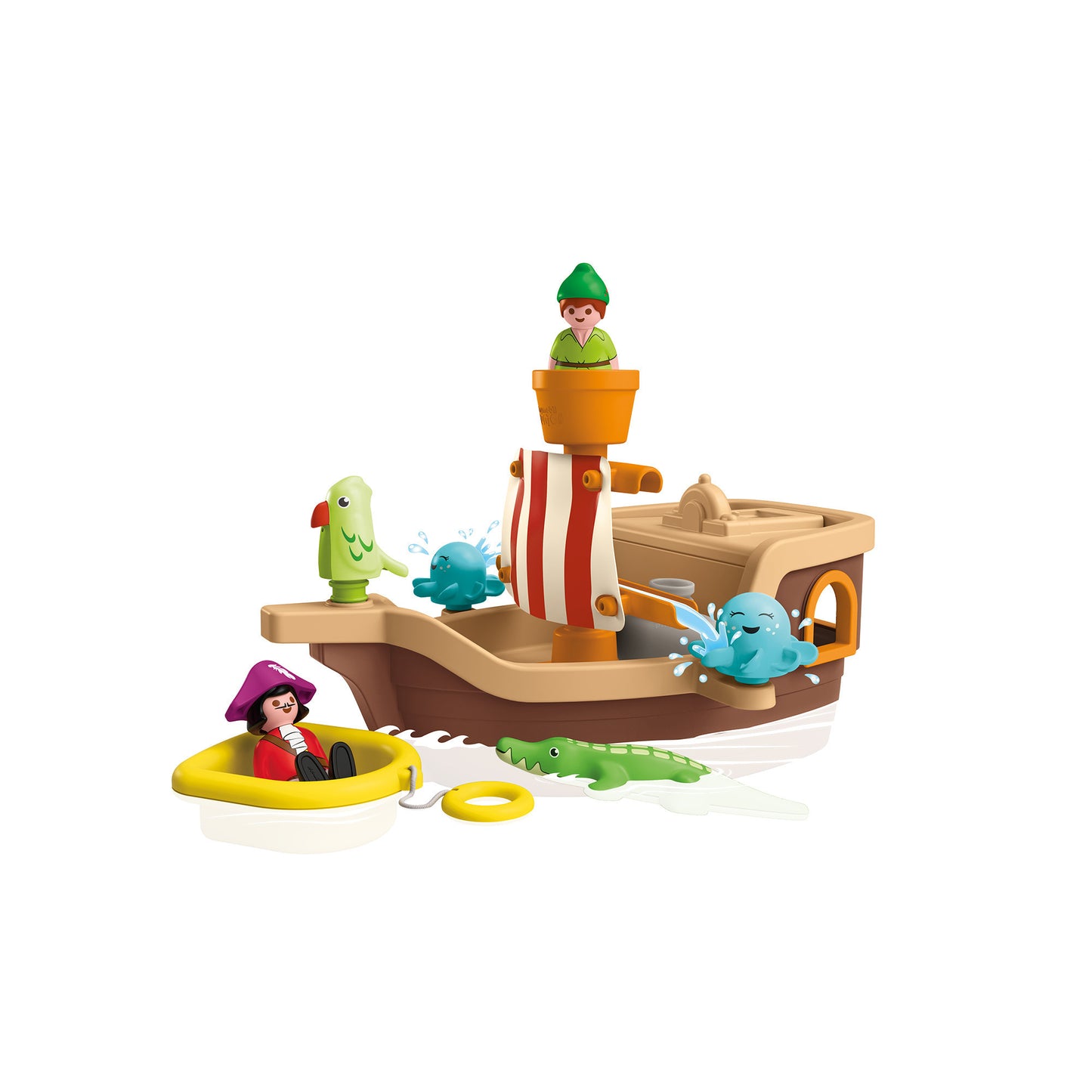 71769 Junior & Disney: Peter Pans Piratenschiff mit Wasserspritzspass, Konstruktionsspielzeug