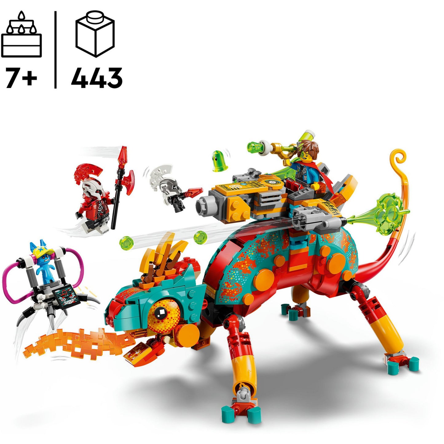 71492 DREAMZz Mateos Feuer-Chamäleon, Konstruktionsspielzeug