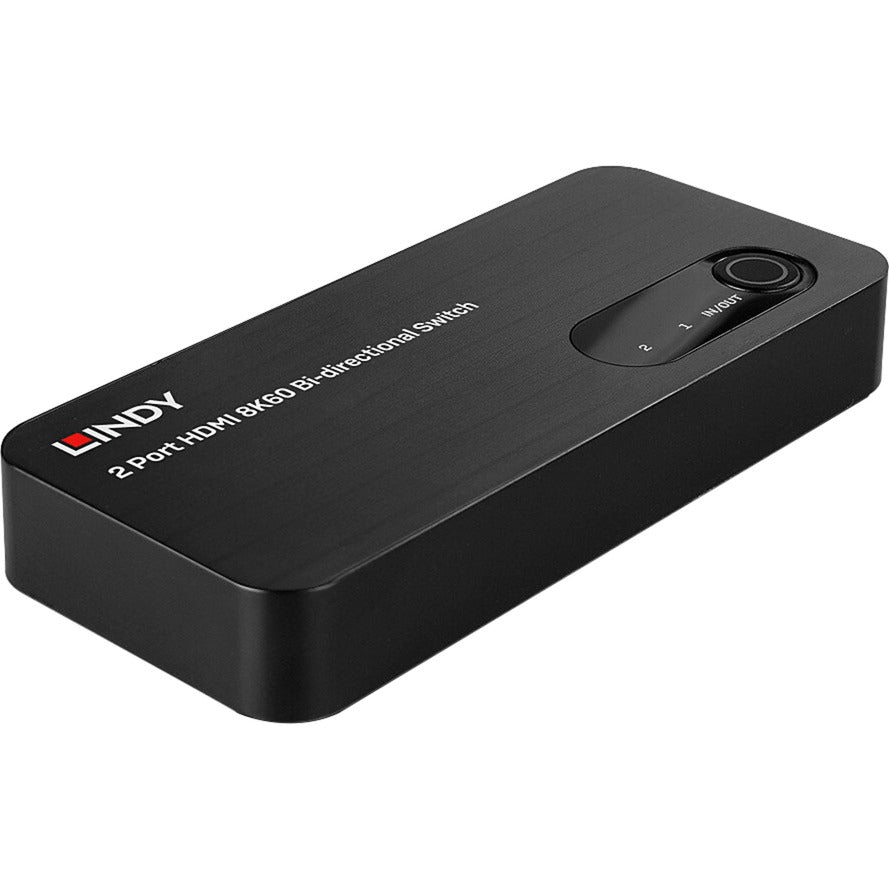 Lindy 2-Port HDMI Switch 2.1 8K60 HDR (schwarz, bidirektional)