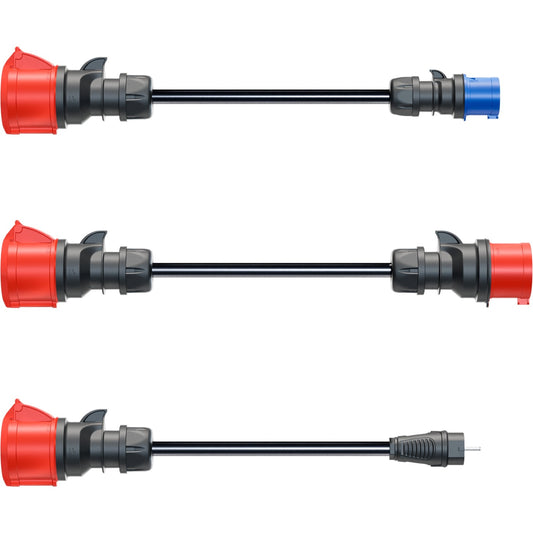 go-e Adapterset für Gemini flex 22 kW, 3-teiliges Set (schwarz, 30cm)