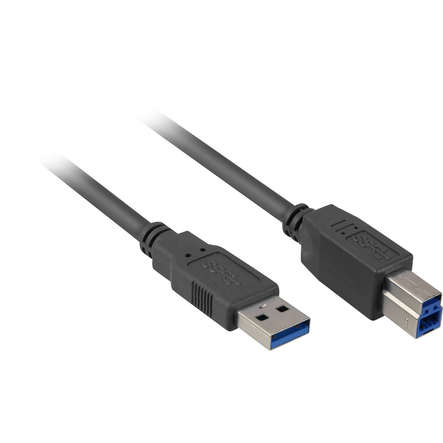 Sharkoon USB 3.2 Gen 1 Kabel, USB-A Stecker > USB-B Stecker (schwarz, 1 Meter)