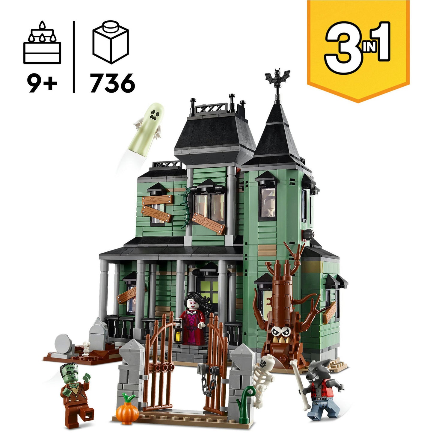 31167 Creator 3-in-1 Geisterhaus, Konstruktionsspielzeug