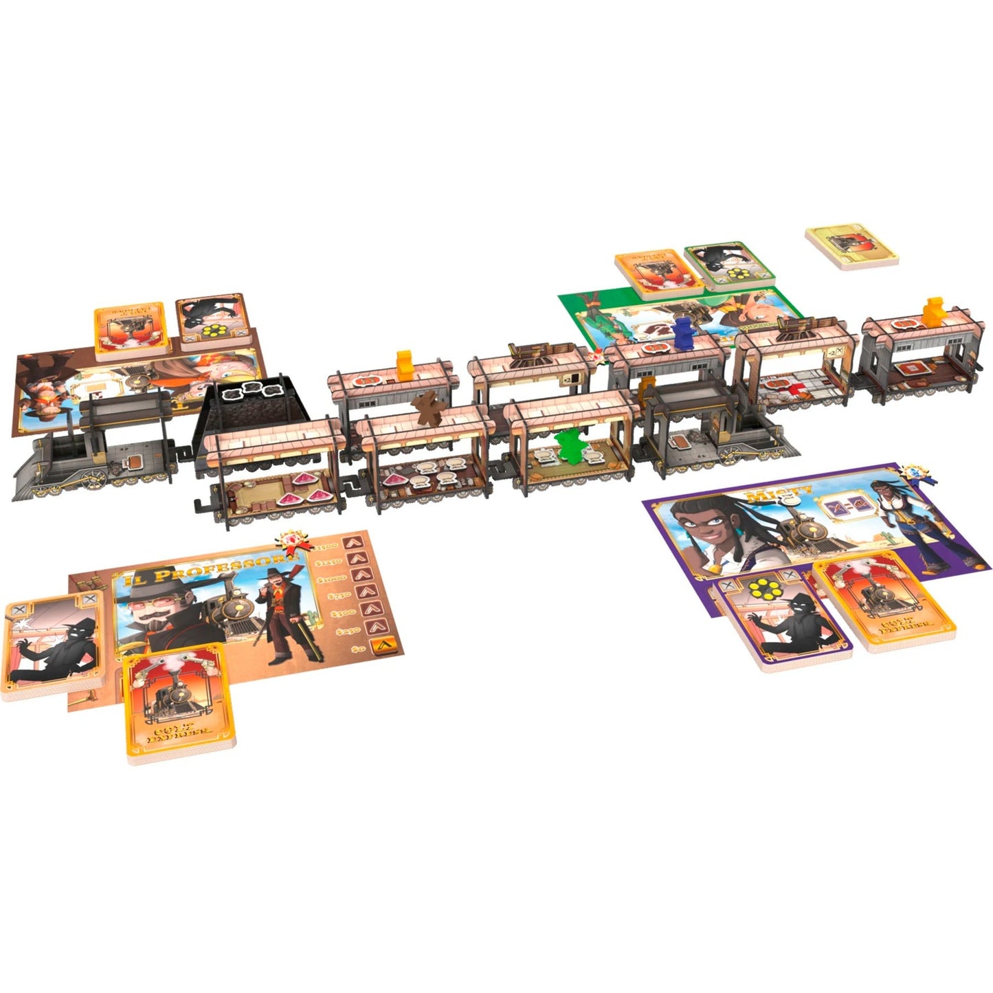 Asmodee Colt Express - Gepanzerter Zug & Wachposten, Brettspiel