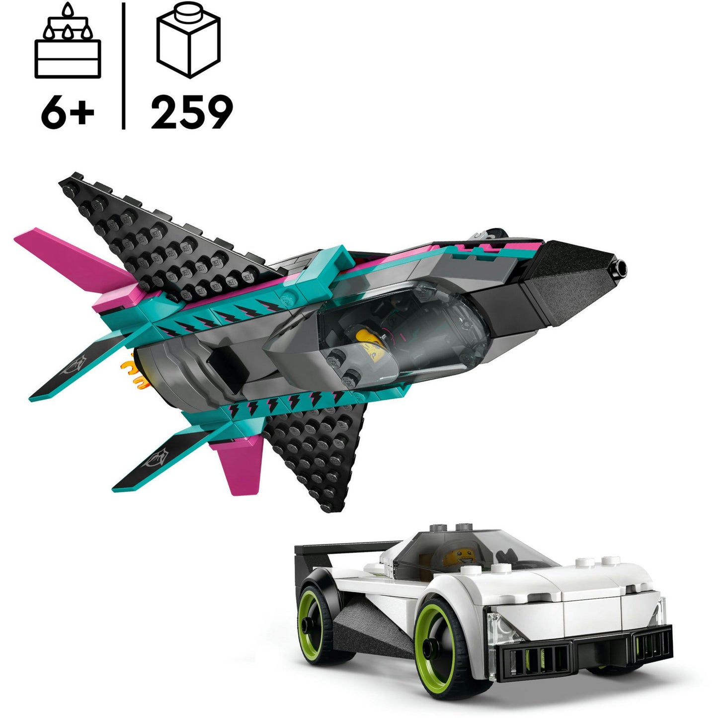 60489 City Düsenflieger vs. Rennauto, Konstruktionsspielzeug