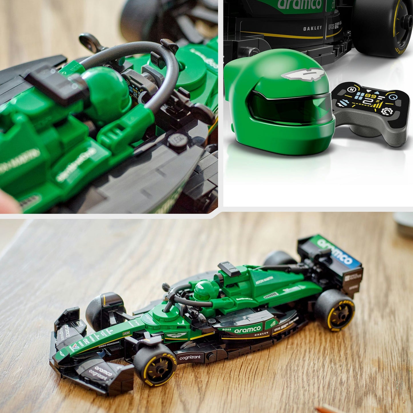 77245 Speed Champions Aston Martin Aramco F1 AMR24 Rennauto, Konstruktionsspielzeug