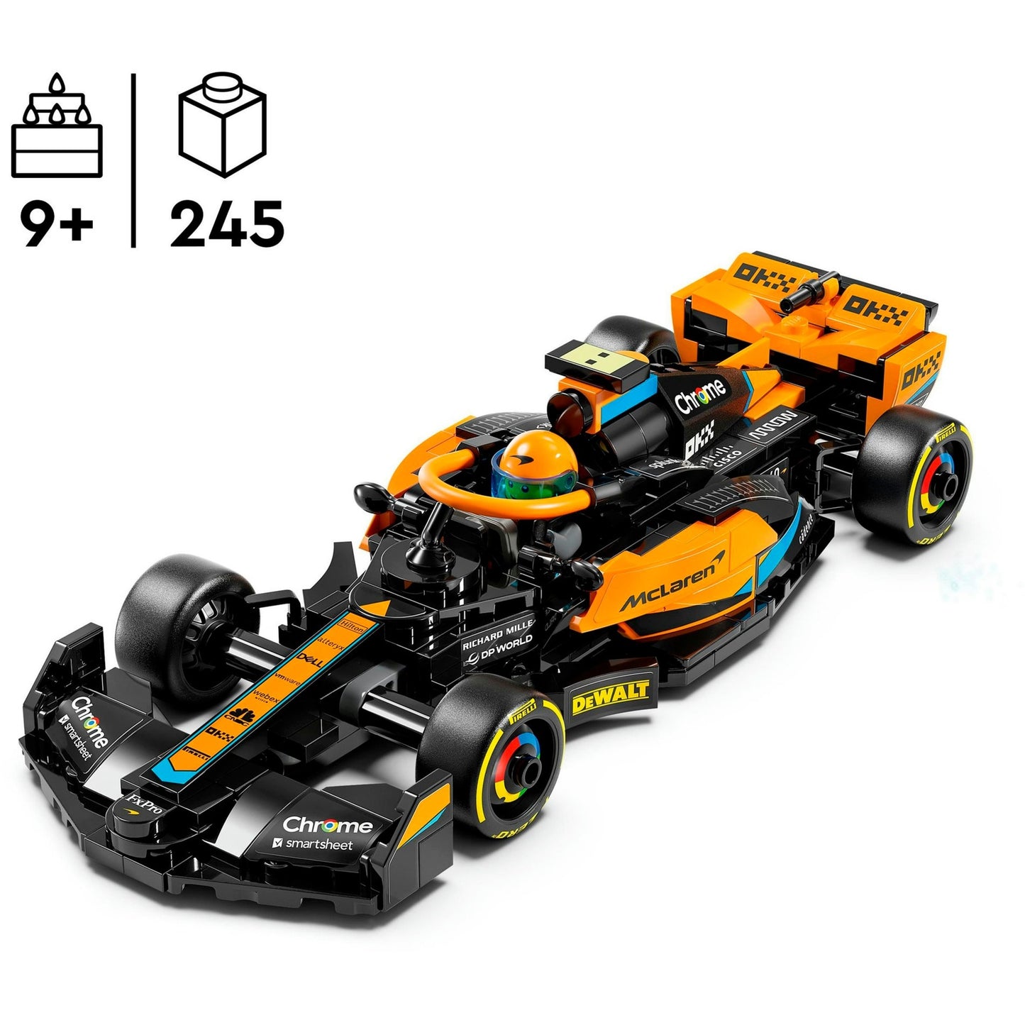 LEGO 76919 Speed Champions McLaren Formel-1 Rennwagen 2023, Konstruktionsspielzeug