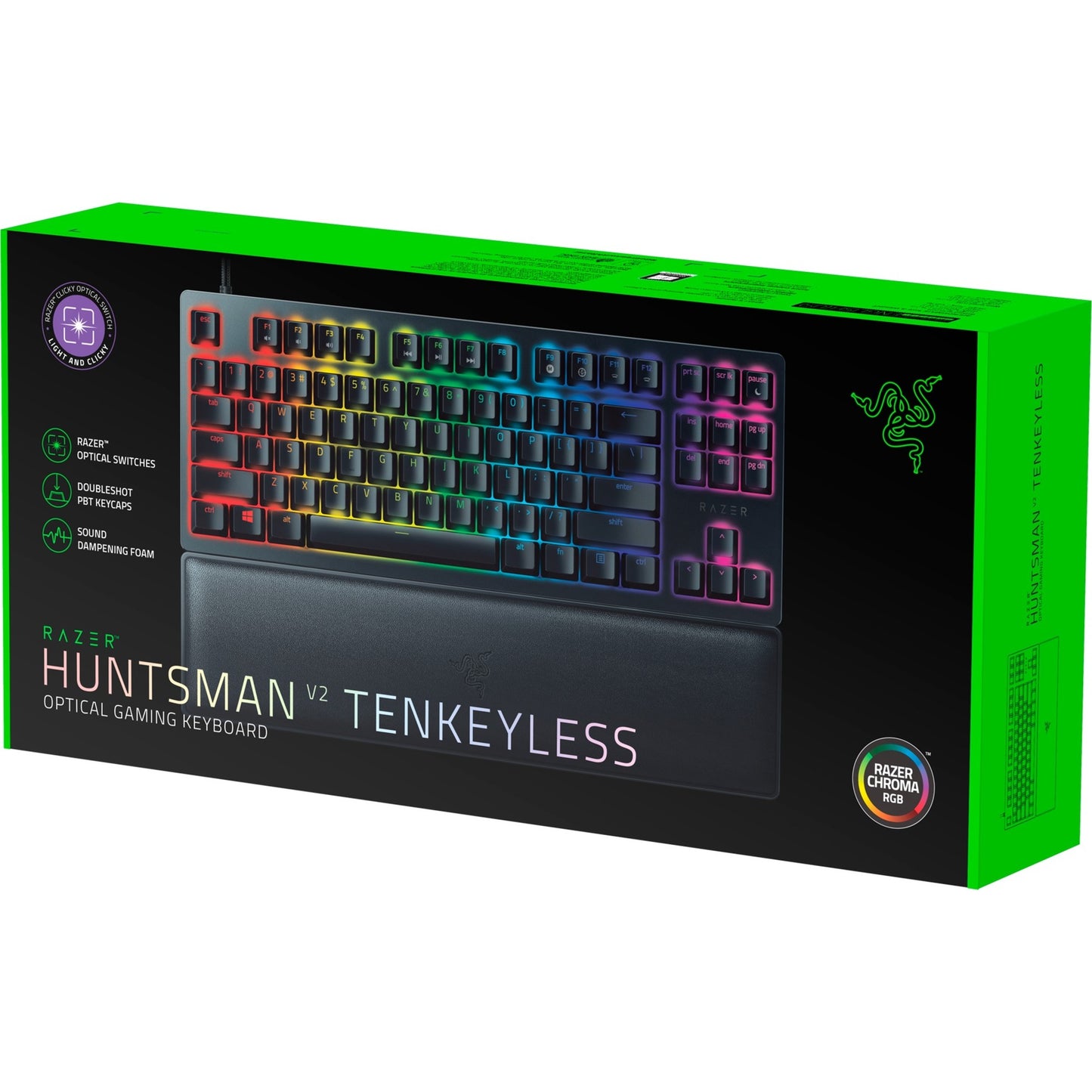 Razer Huntsman V2 TKL (schwarz, DE-Layout, Razer Clicky Optical (Purple))