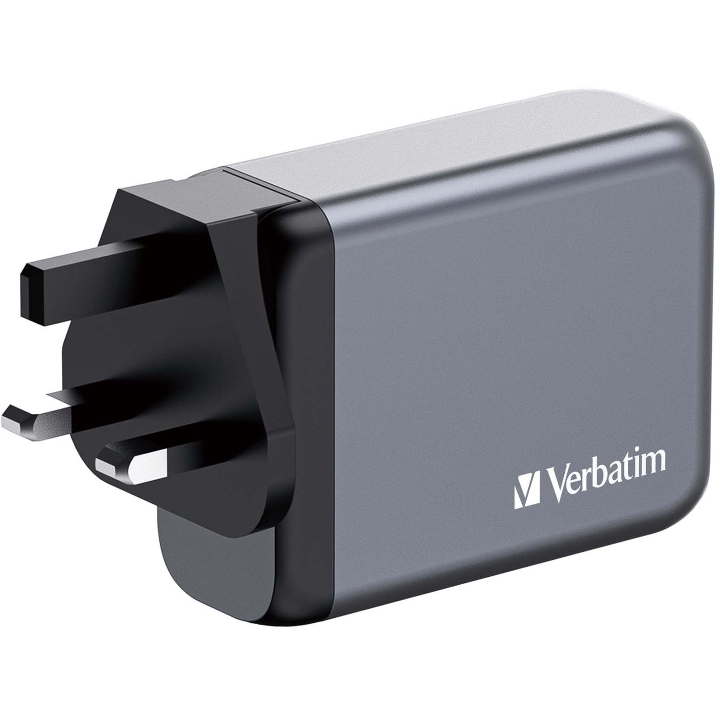 Verbatim GaN-Ladegerät 100W, 1x USB-A , 3x USB-C (grau, PD 3.0, QC 3.0)