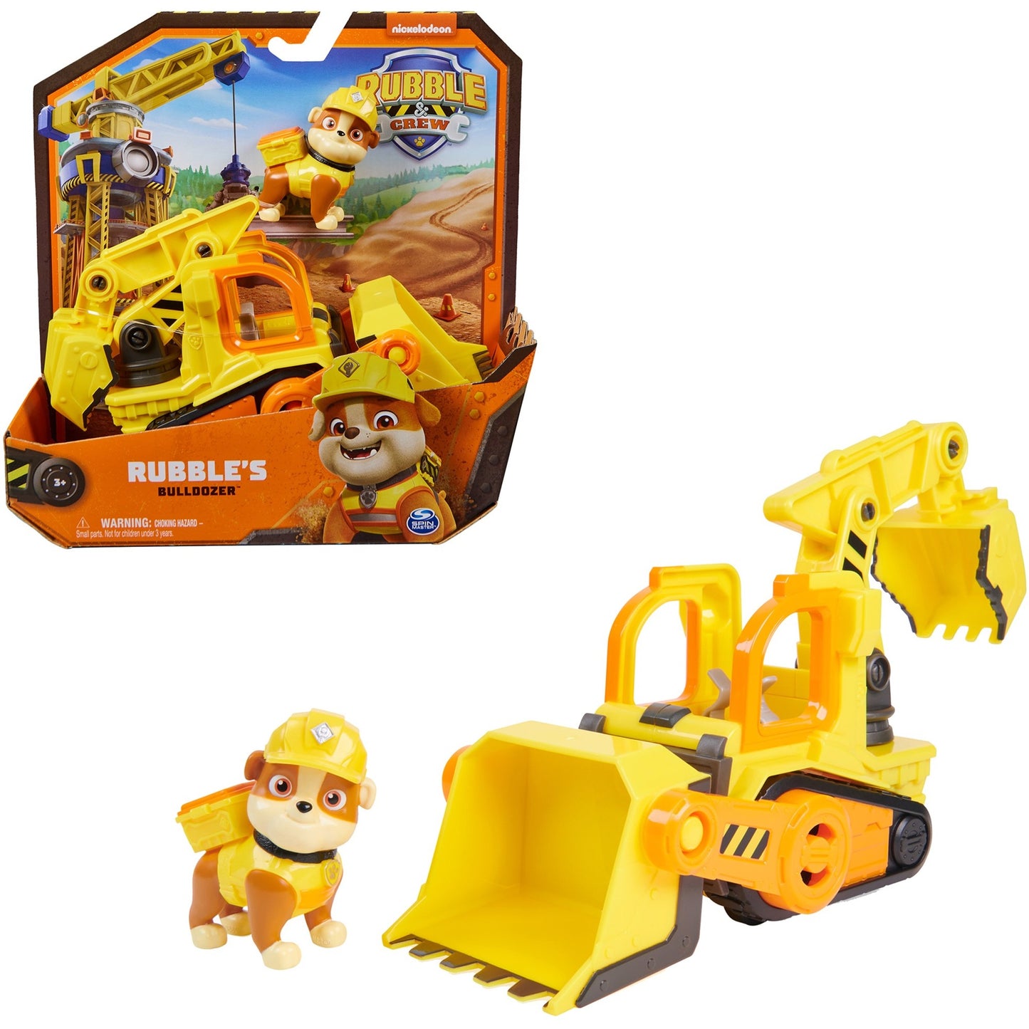 Spin Master Rubble & Crew - Planierraupen-Baufahrzeug mit Rubble-Figur, Spielfahrzeug