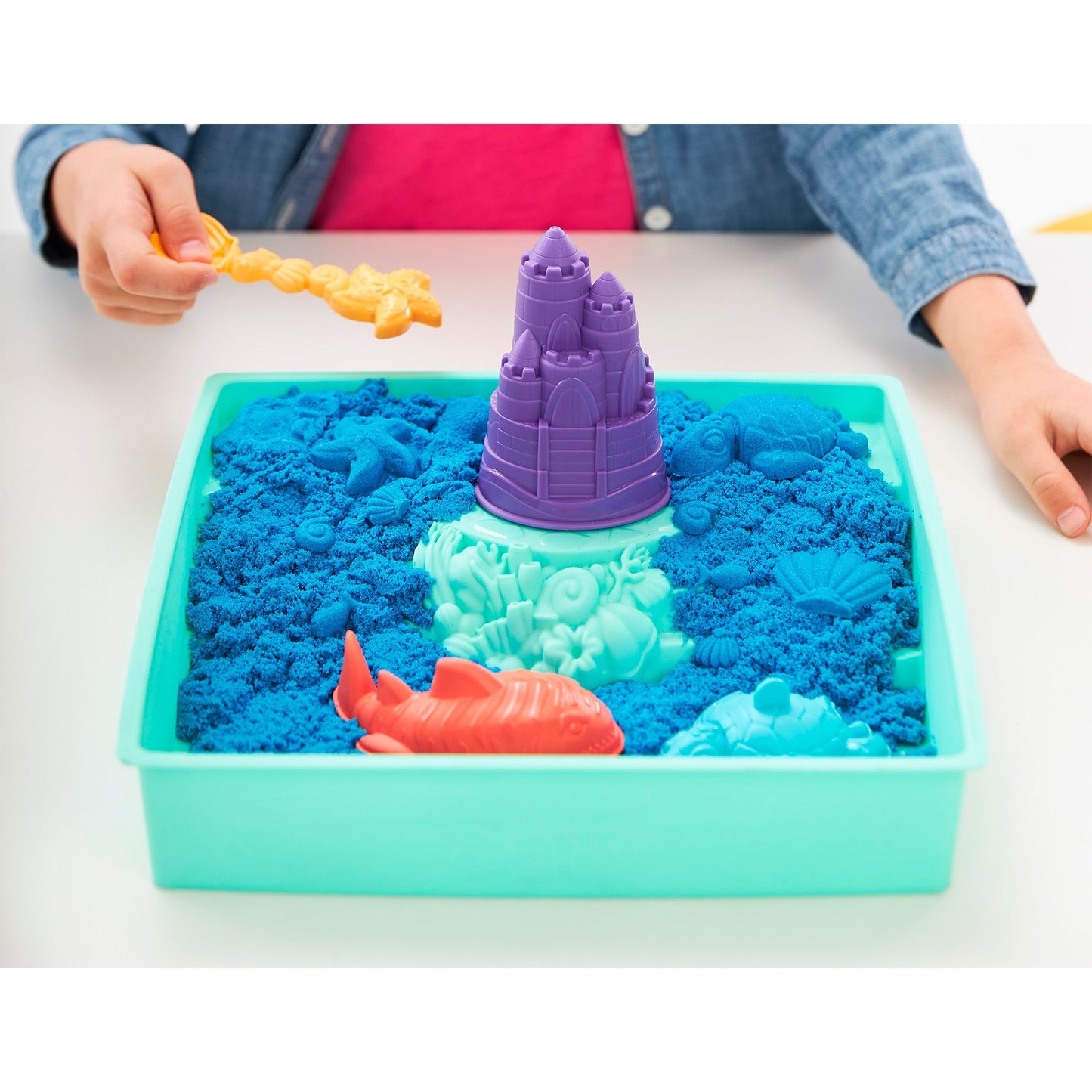 Spin Master Kinetic Sand - Sandbox Set blau, Spielsand